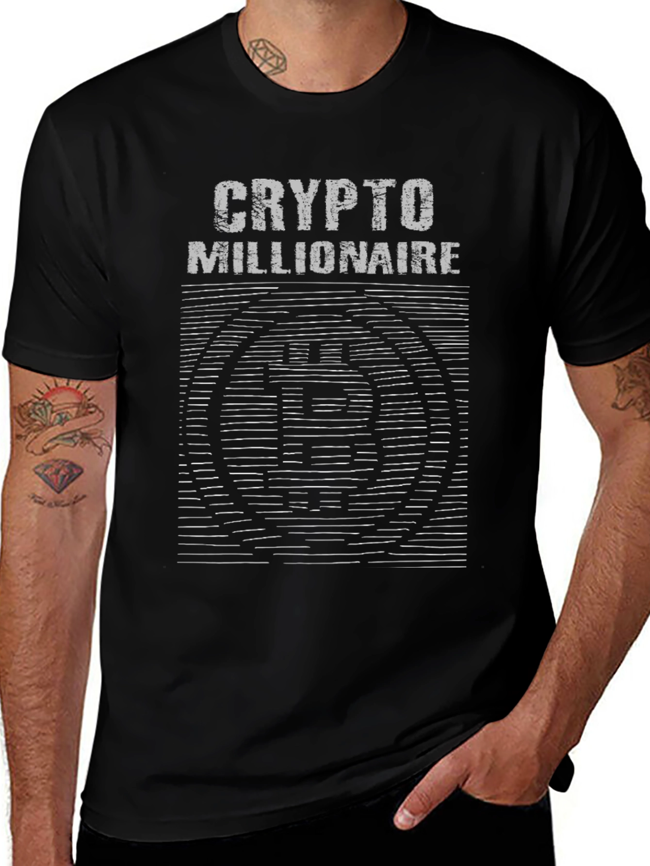 Crypto Millionaire T-Shirt Bitcoin Design