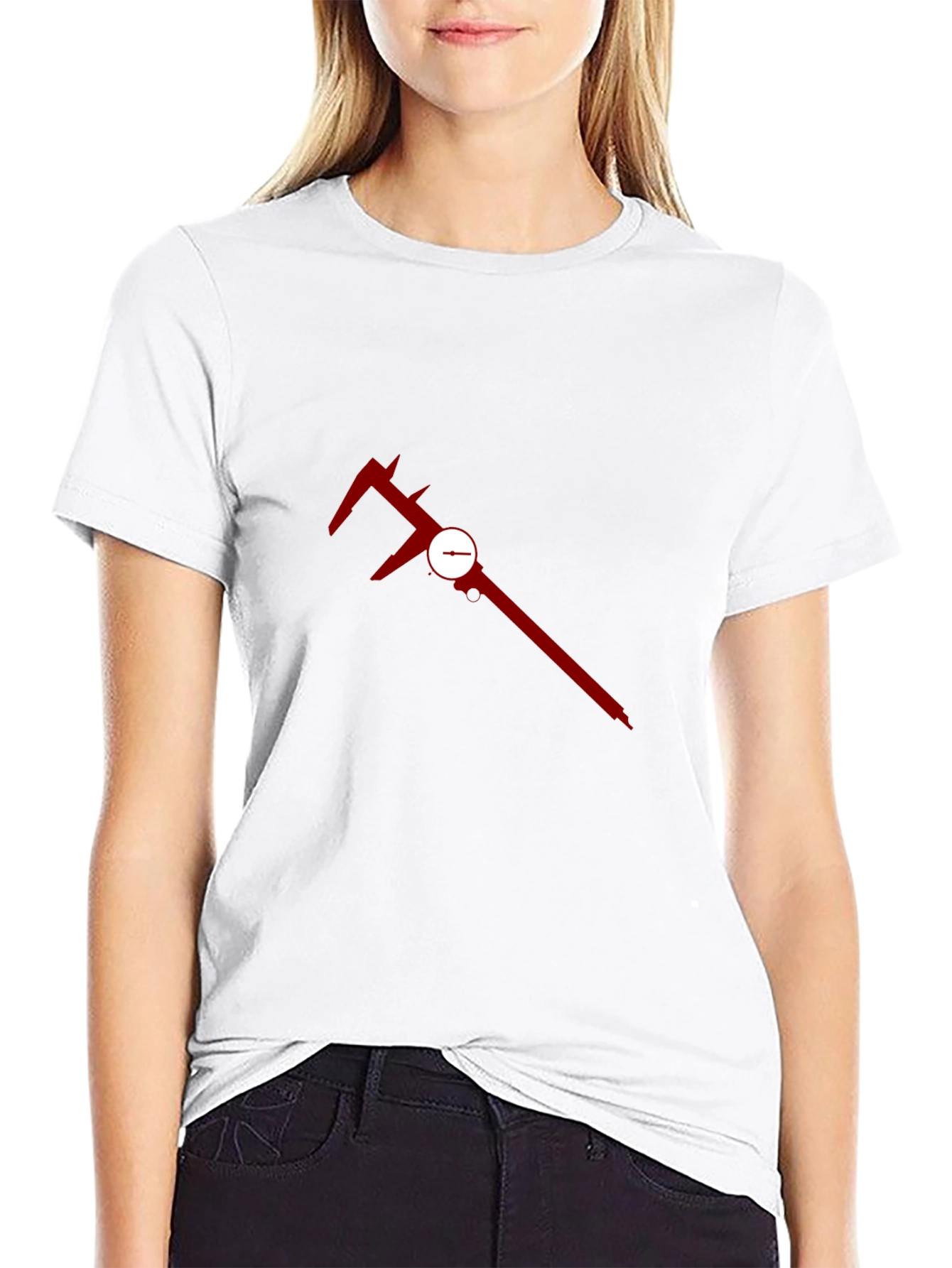 Modern Caliper Graphic Black T-Shirt