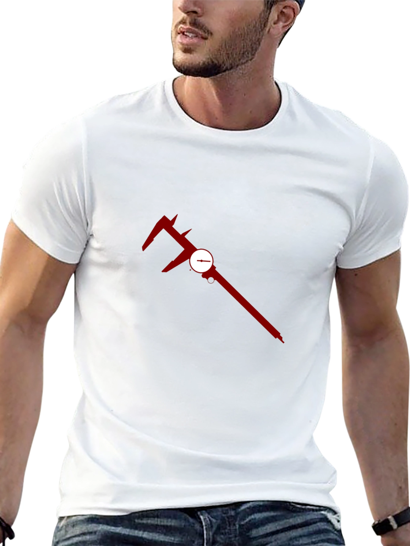 Modern Caliper Graphic Black T-Shirt