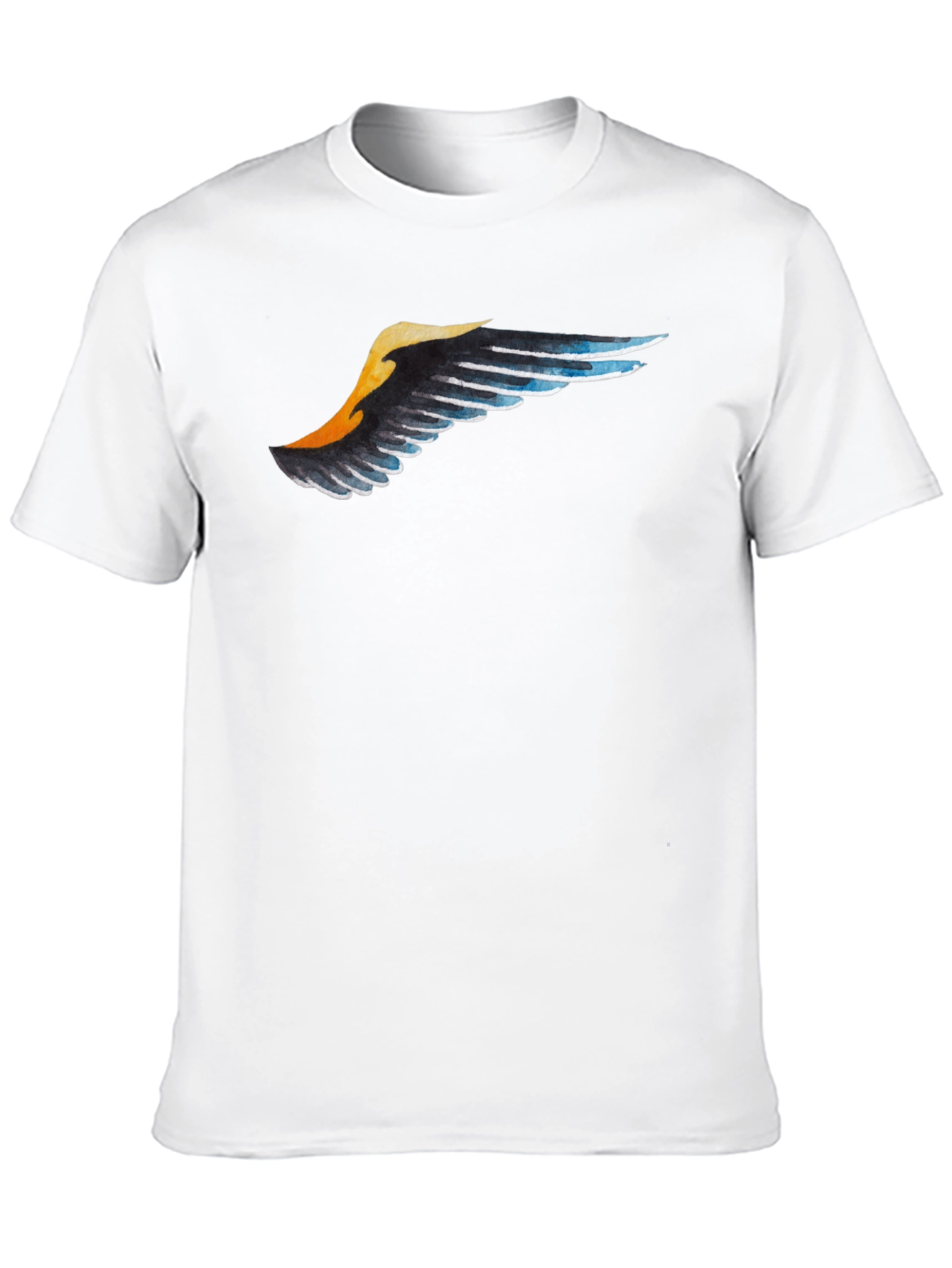Wing Print Black T-Shirt - Casual Style