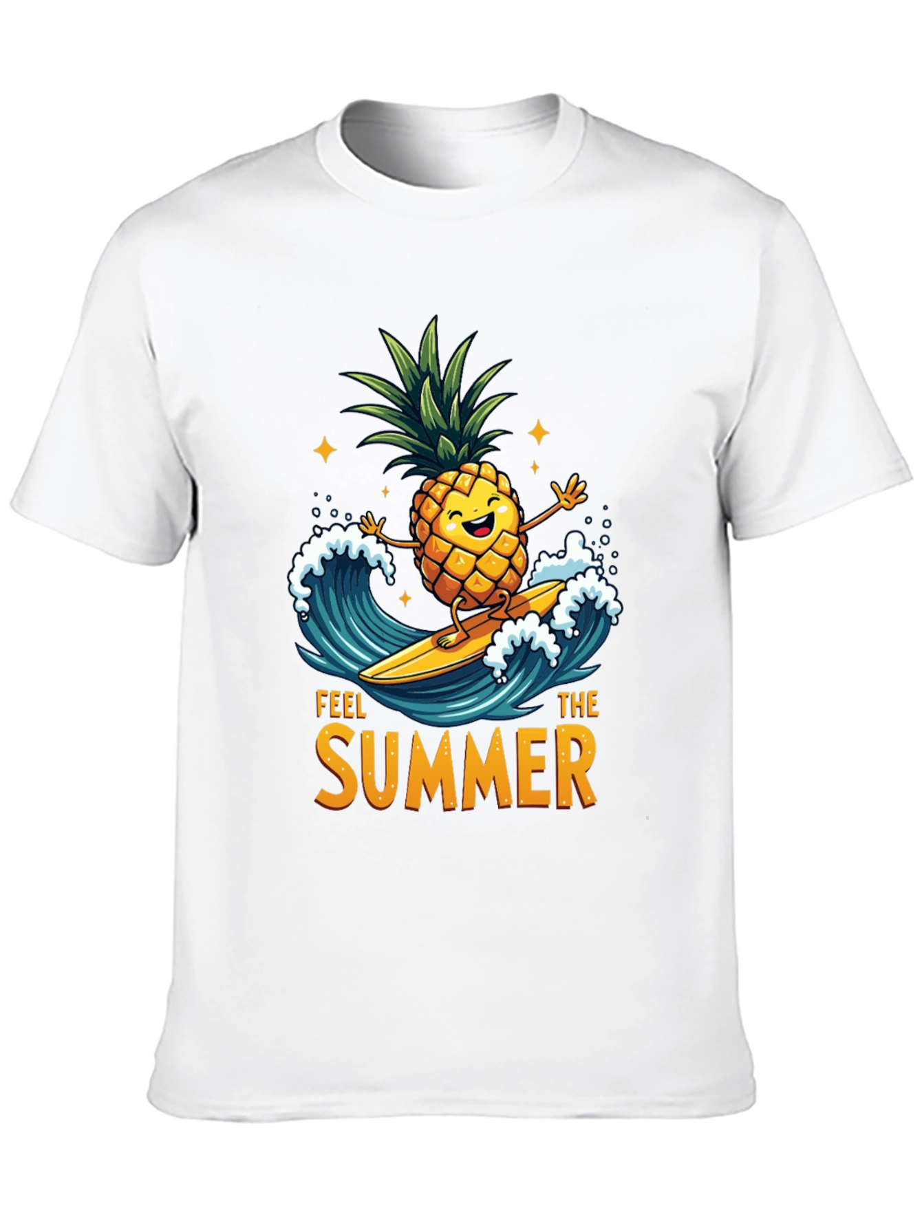 Feel The Summer T-Shirt - Pineapple Surfer Design