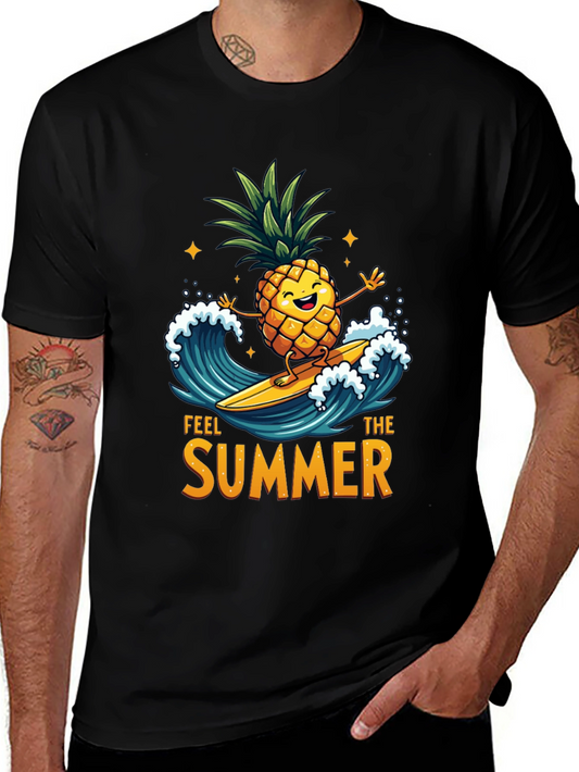 Feel The Summer T-Shirt - Pineapple Surfer Design