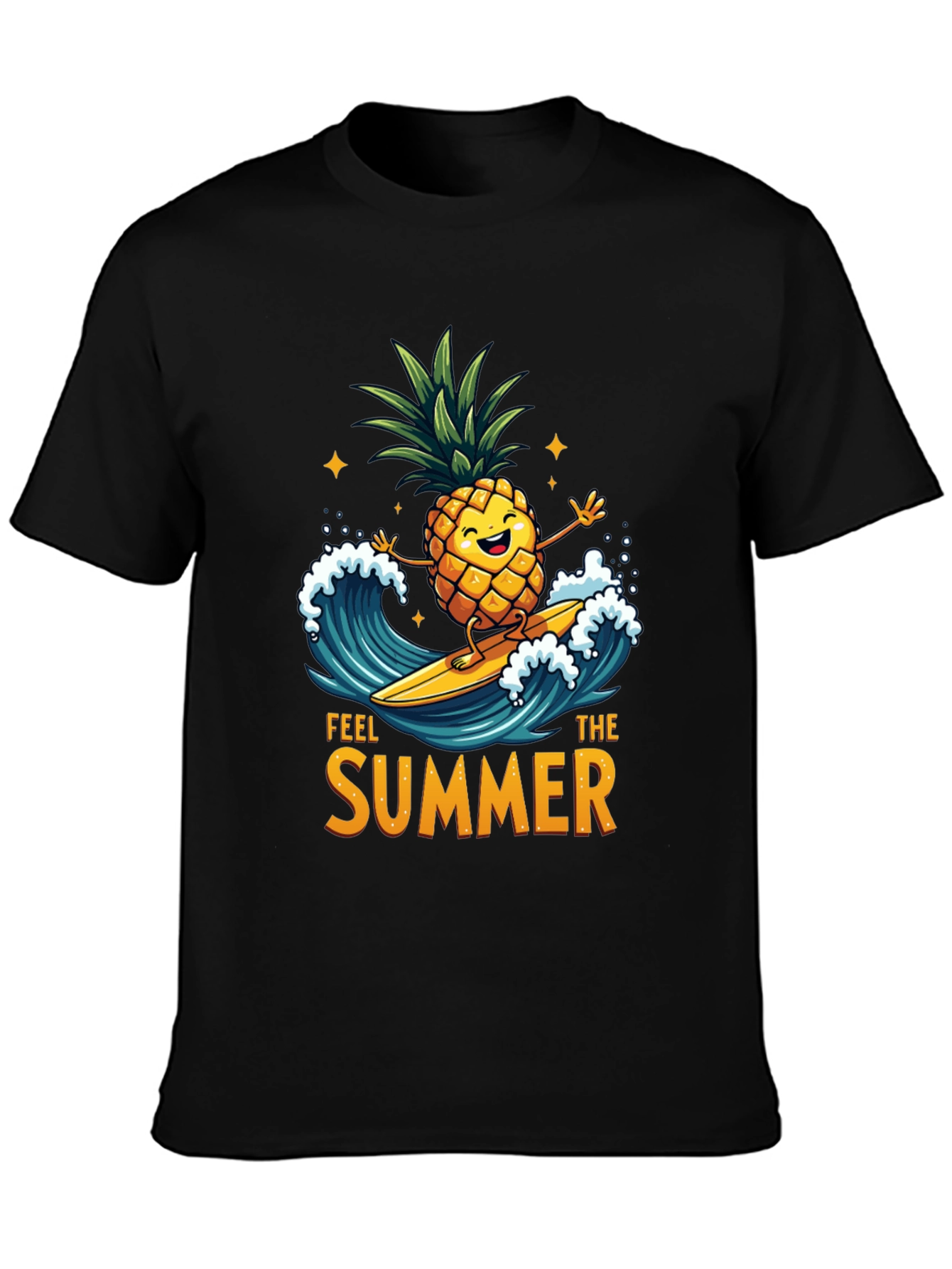 Feel The Summer T-Shirt - Pineapple Surfer Design