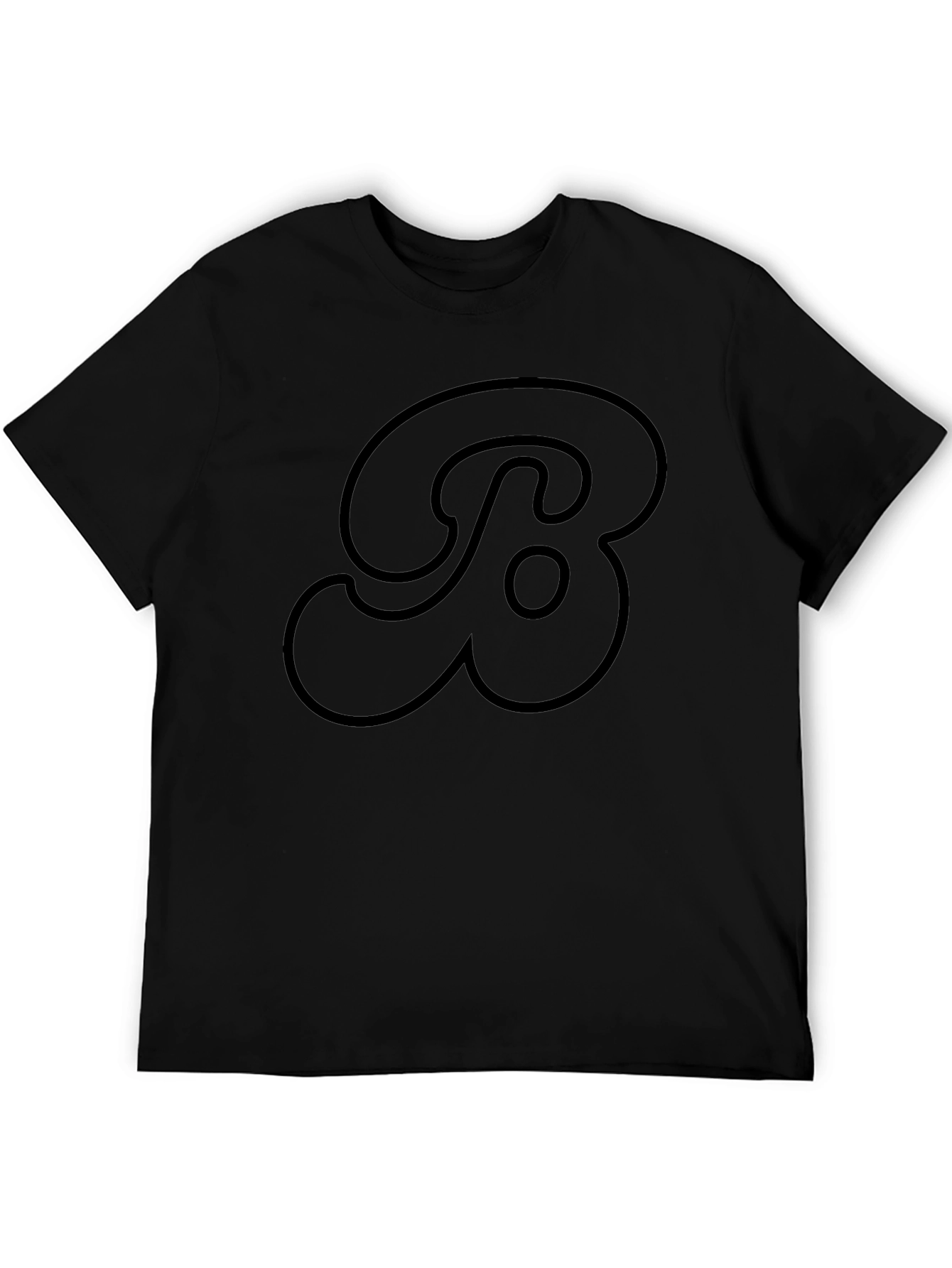 Stylish Black T-Shirt with Bold Letter Design
