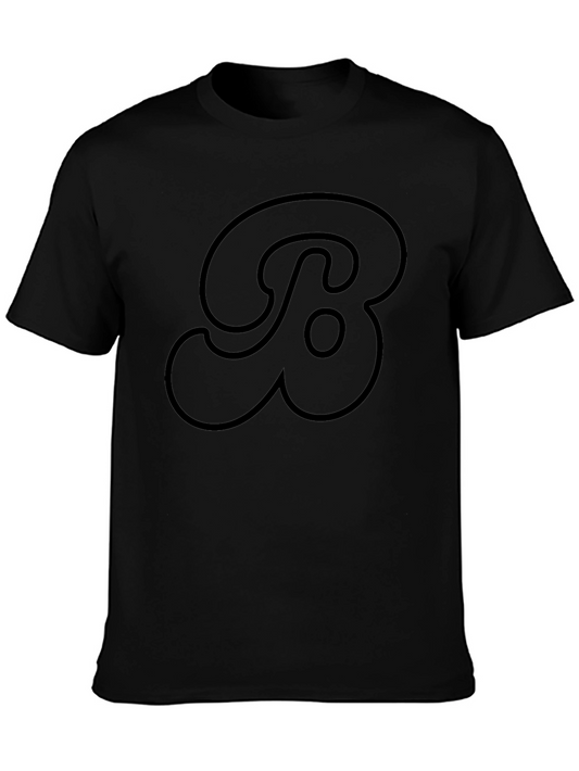 Stylish Black T-Shirt with Bold Letter Design