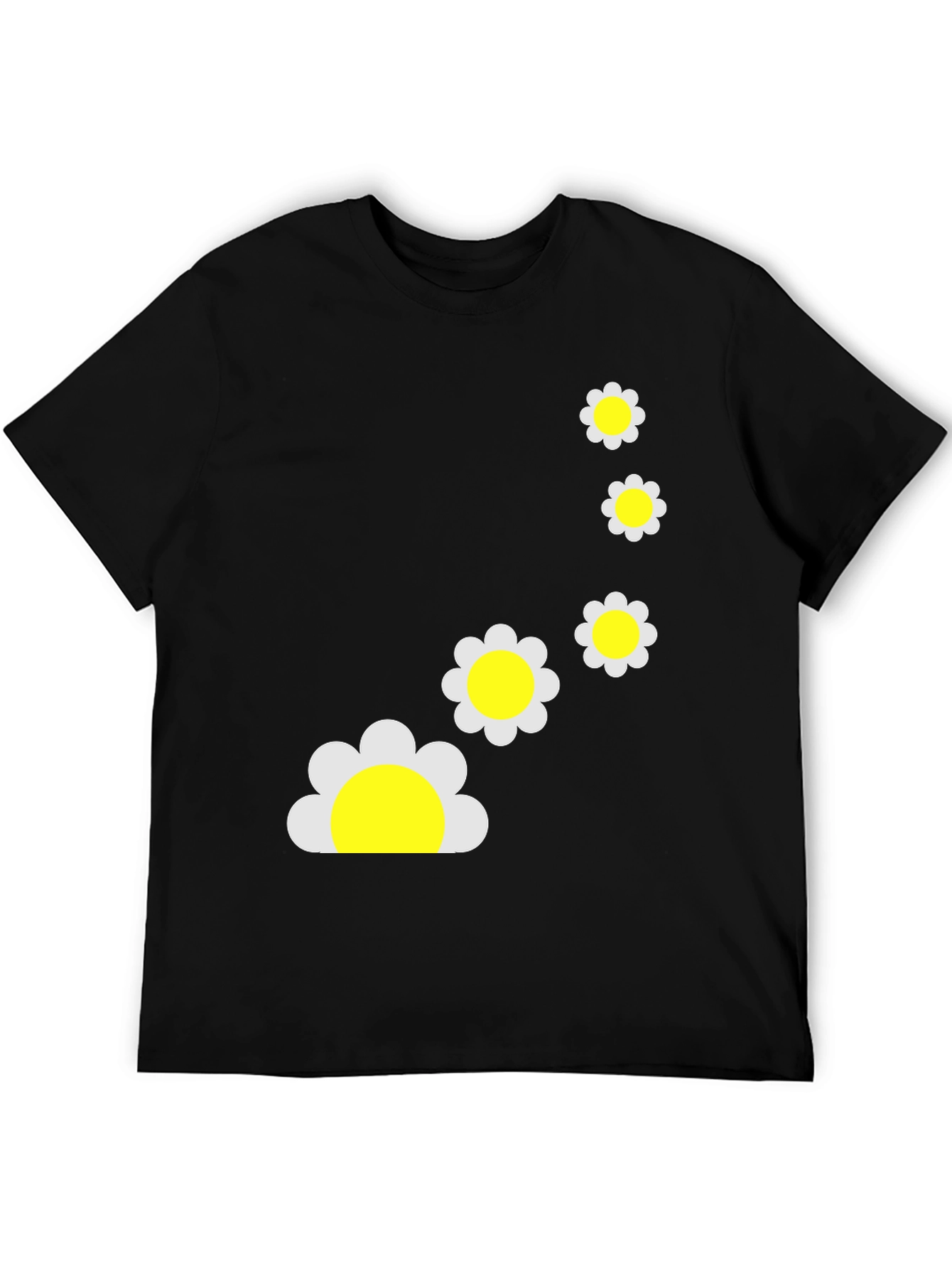 Daisy Chain Graphic Black T-Shirt