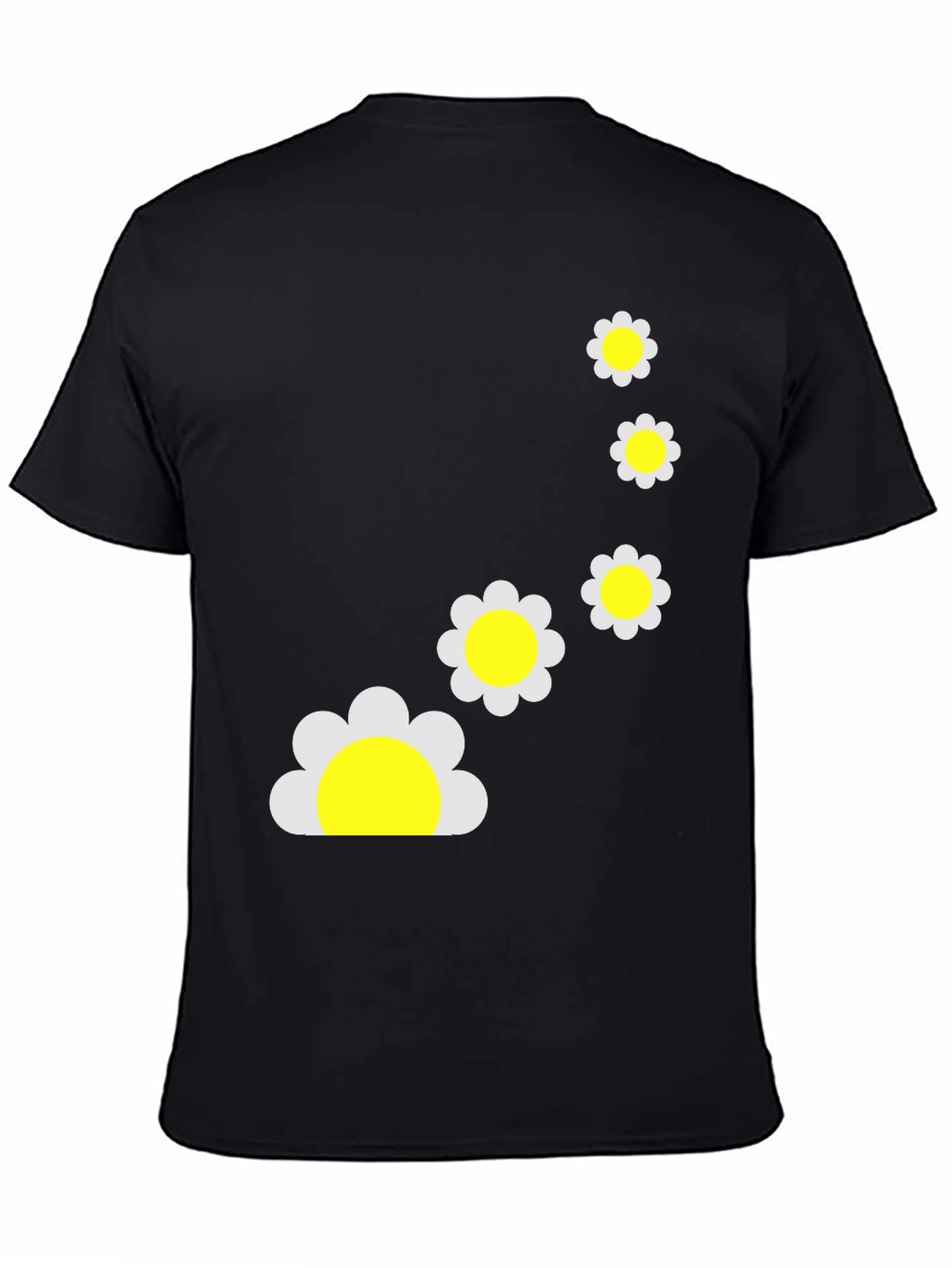 Daisy Chain Graphic Black T-Shirt