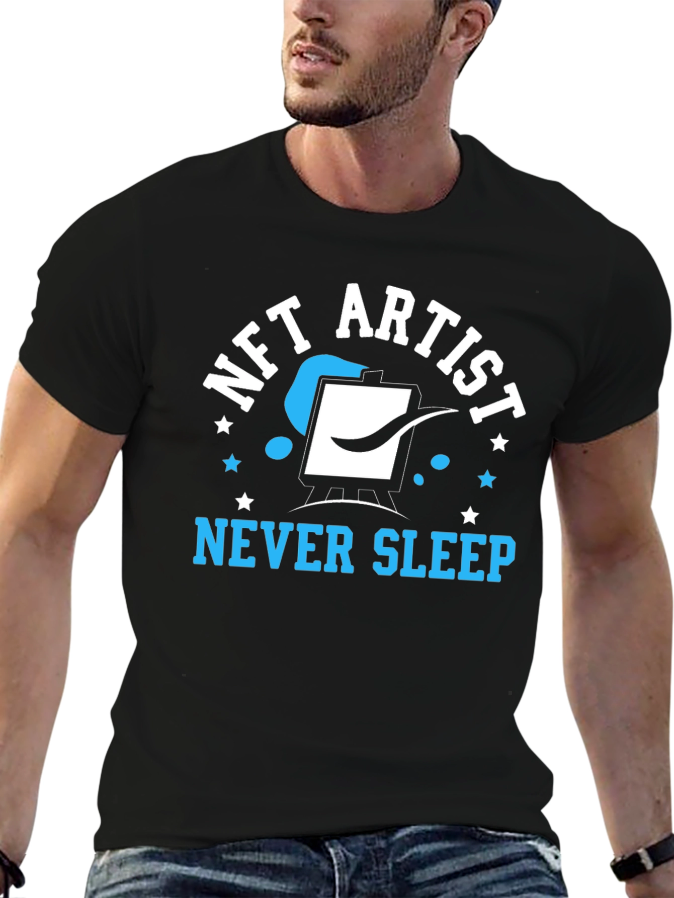 NFT Artist Never Sleep T-Shirt - Black