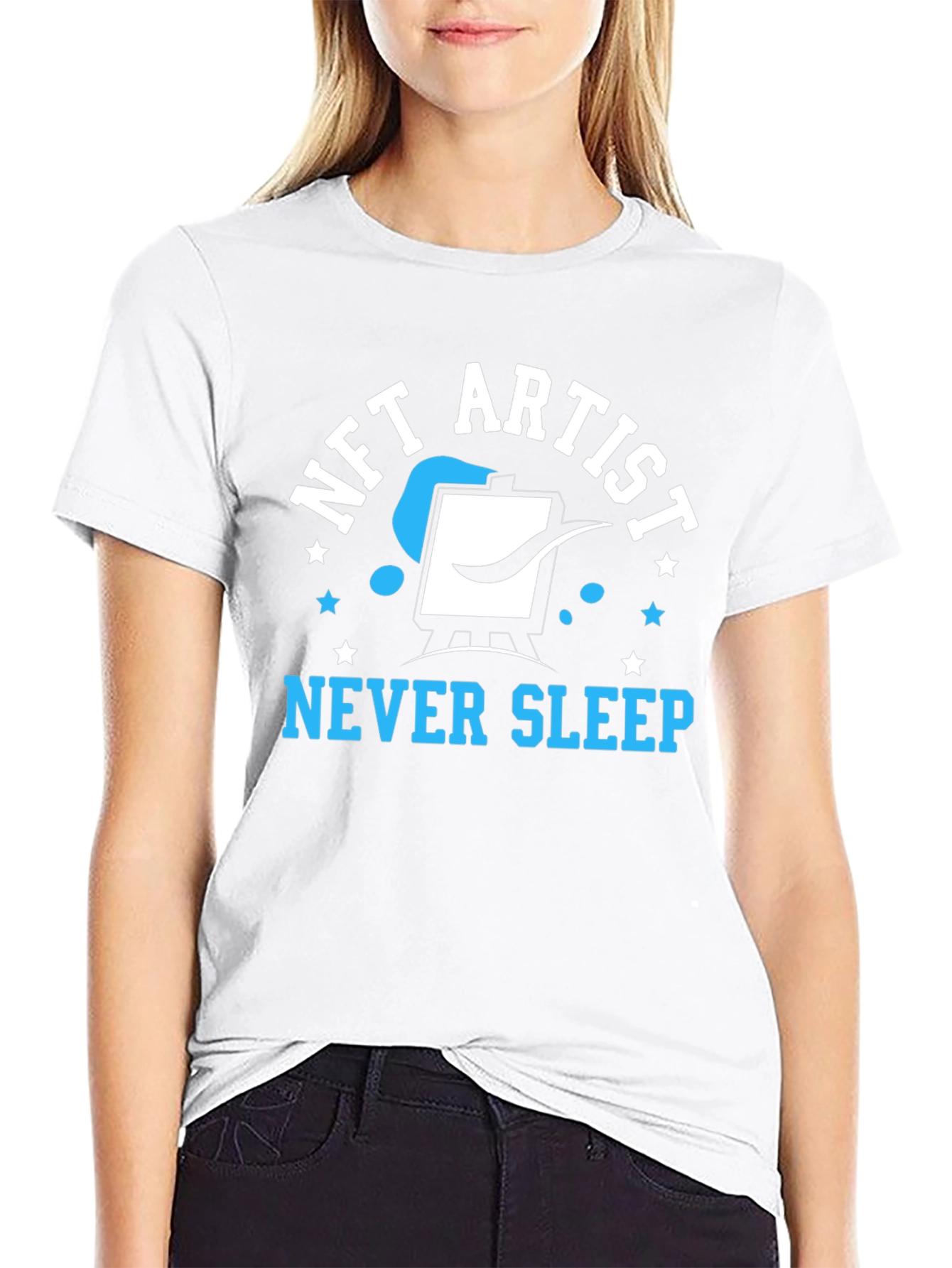 NFT Artist Never Sleep T-Shirt - Black