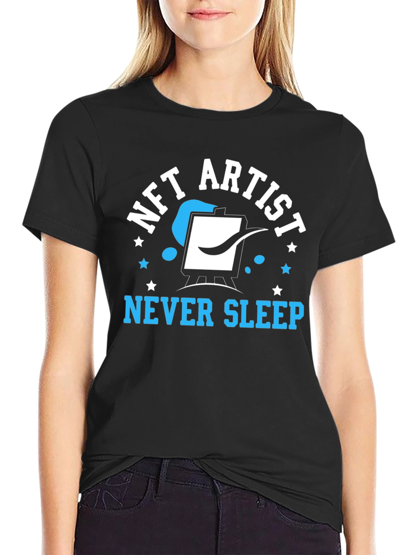 NFT Artist Never Sleep T-Shirt - Black