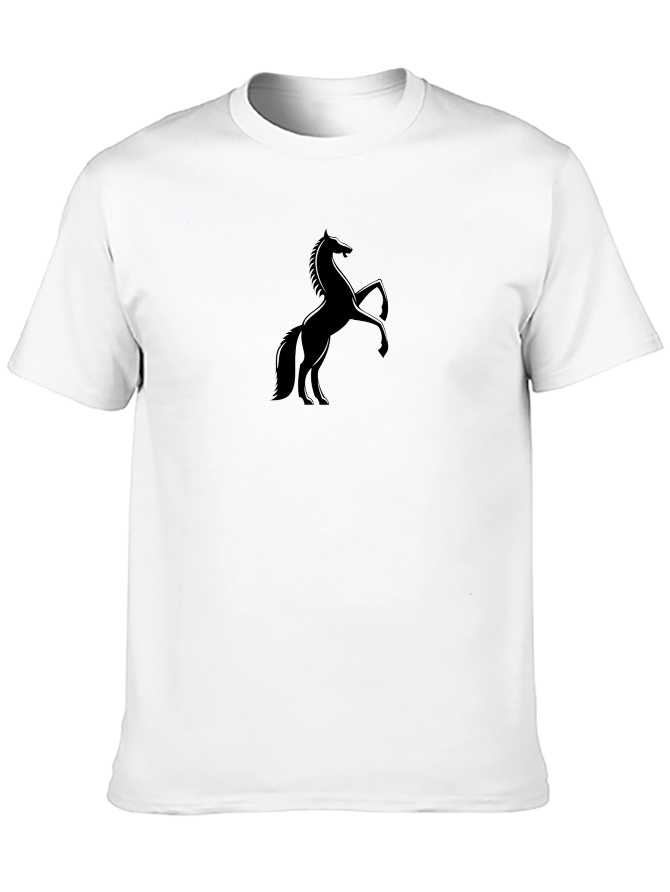 Mens Black Horse Graphic T-Shirt