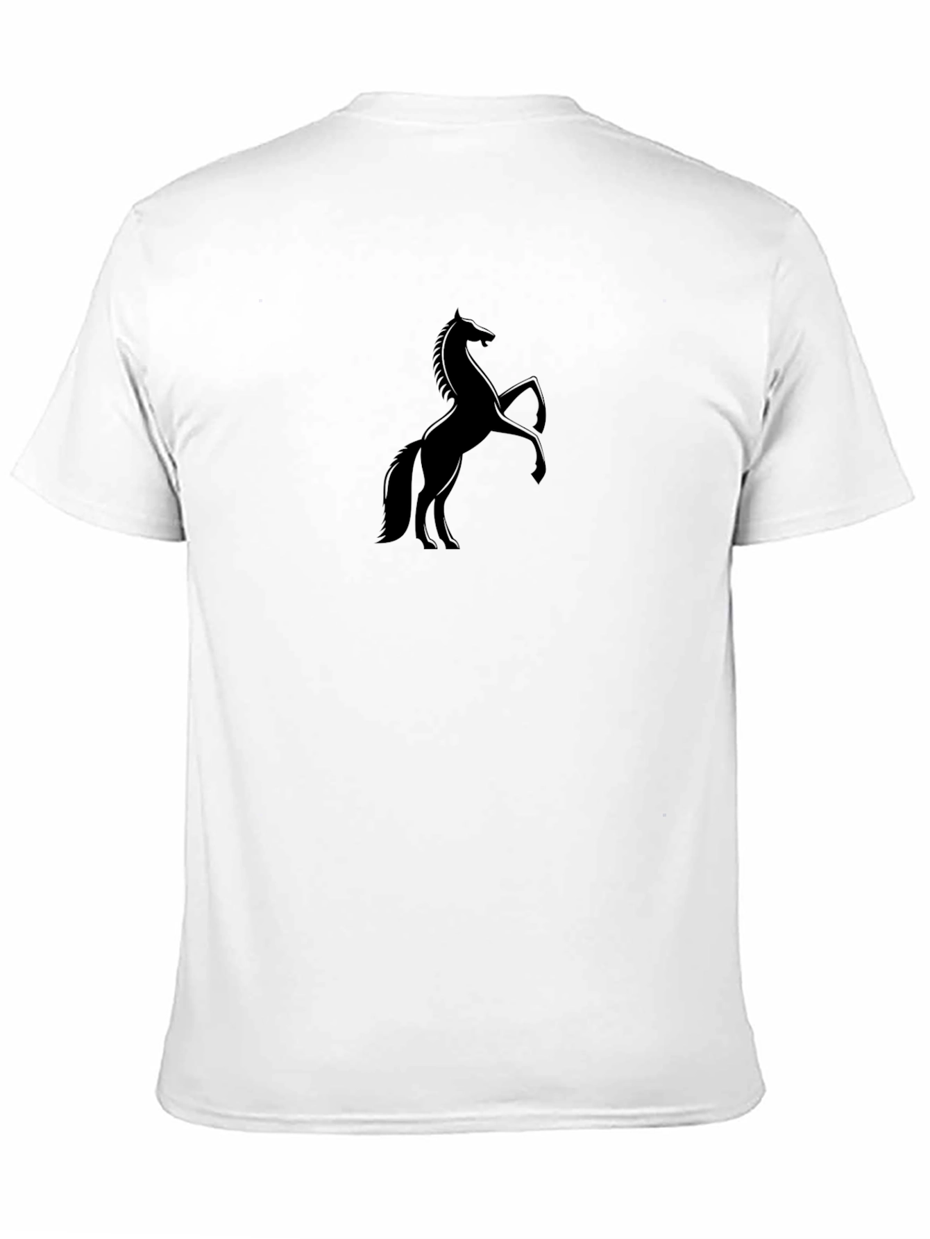 Mens Black Horse Graphic T-Shirt