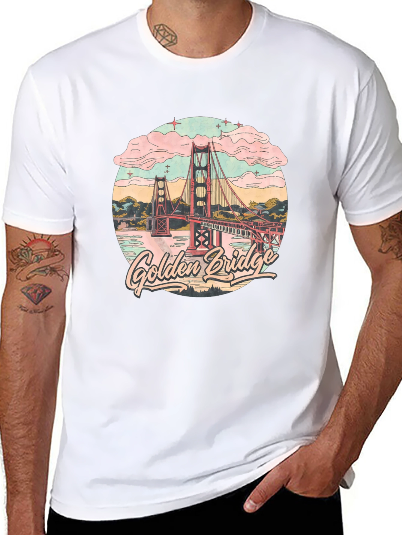 Golden Gate Bridge Graphic Tee - Retro Style