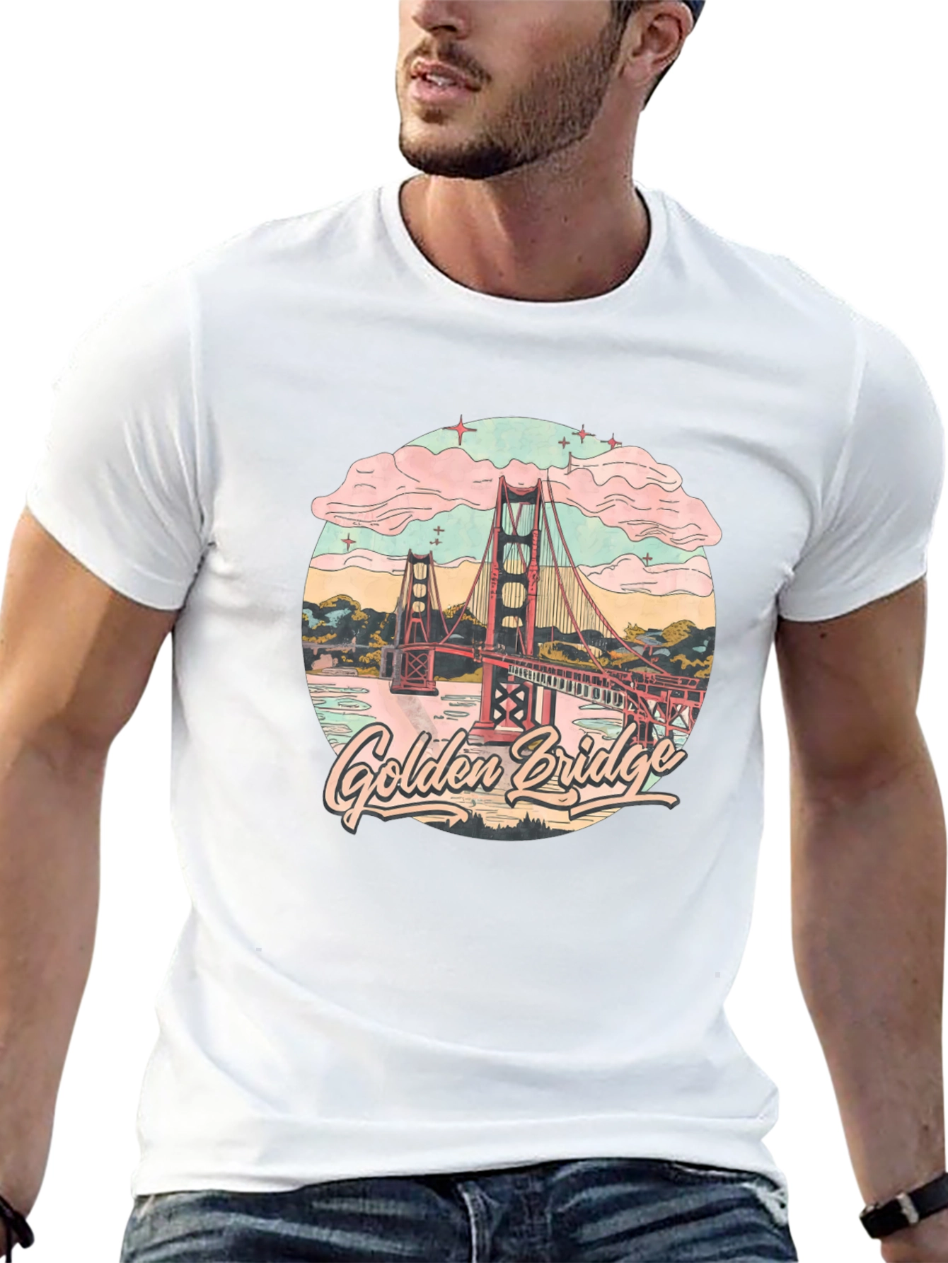 Golden Gate Bridge Graphic Tee - Retro Style