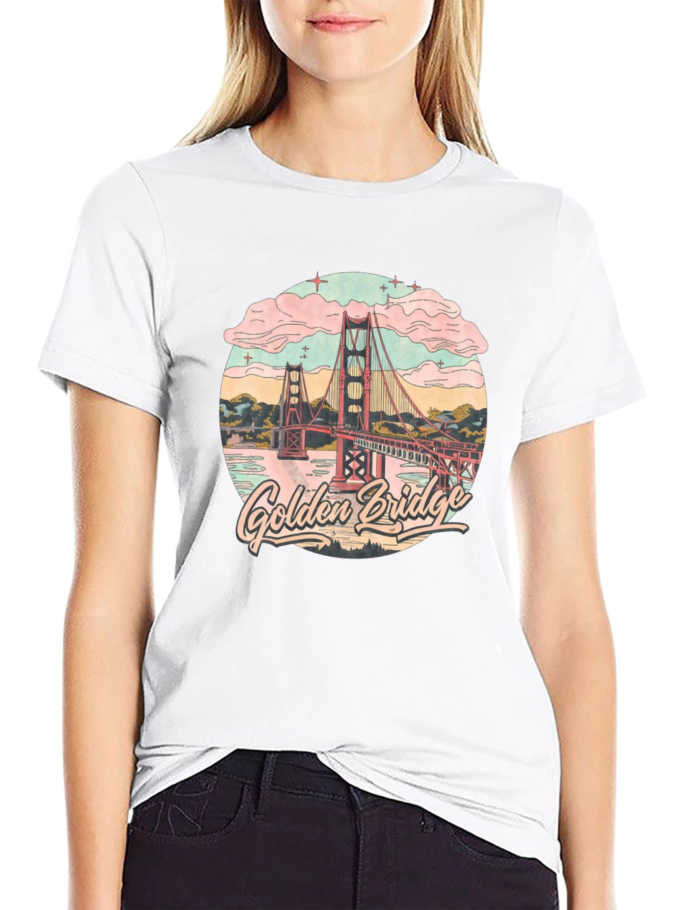 Golden Gate Bridge Graphic Tee - Retro Style