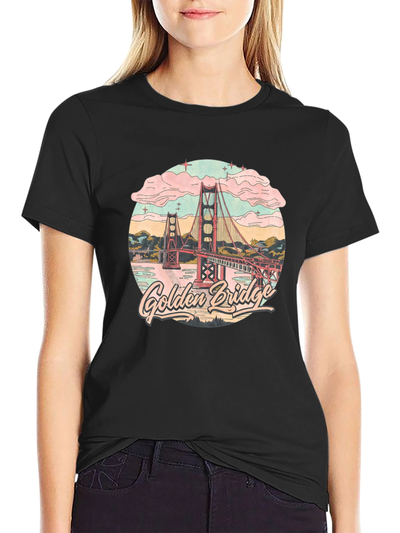 Golden Gate Bridge Graphic Tee - Retro Style