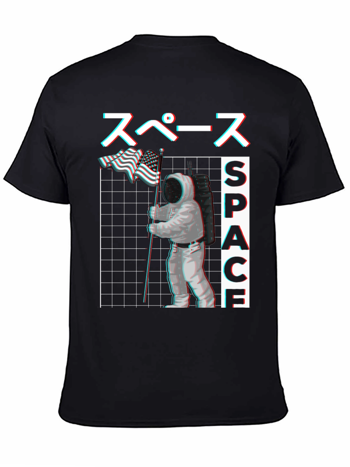 Space Astronaut Graphic Tee - Black