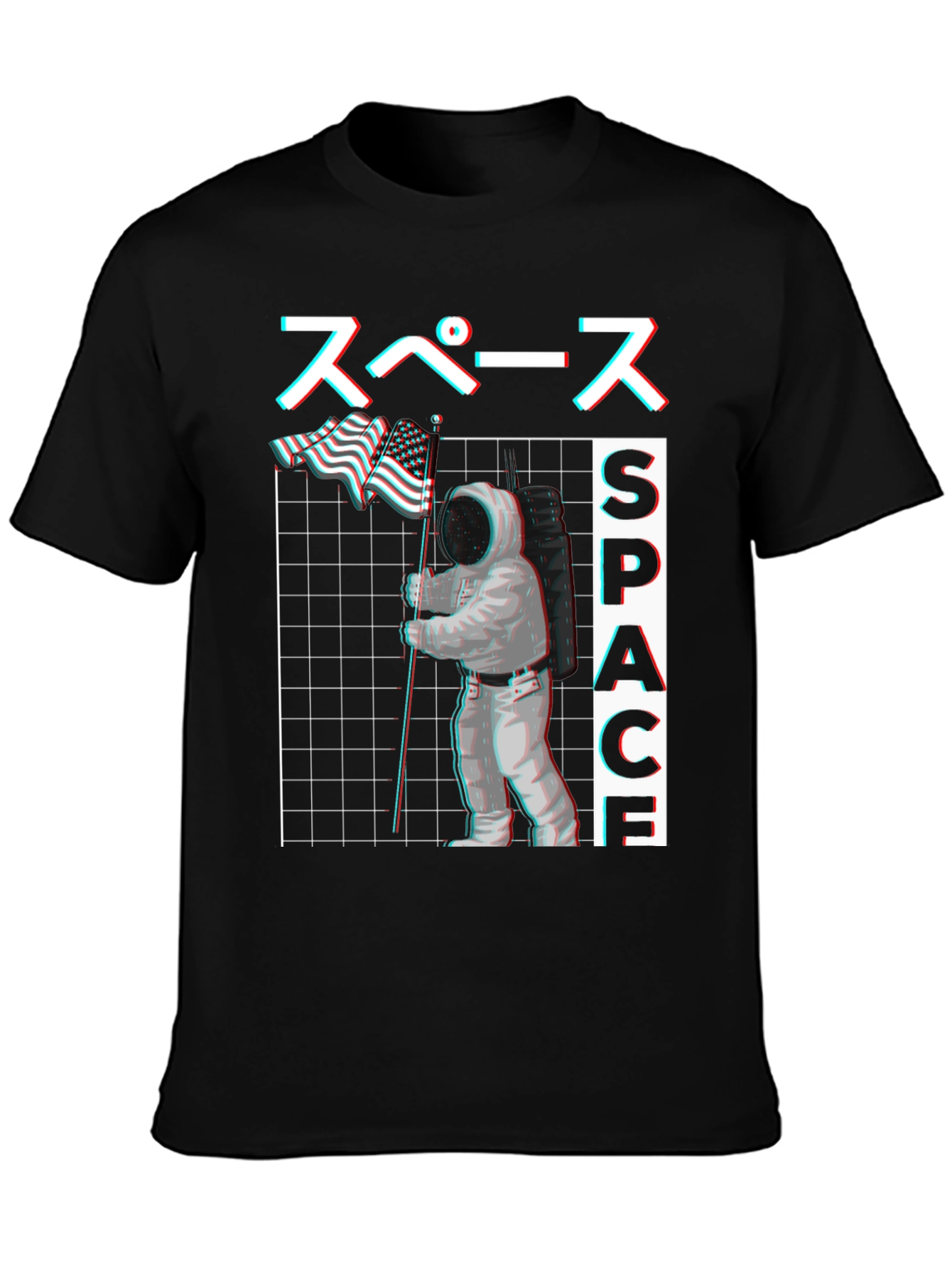 Space Astronaut Graphic Tee - Black
