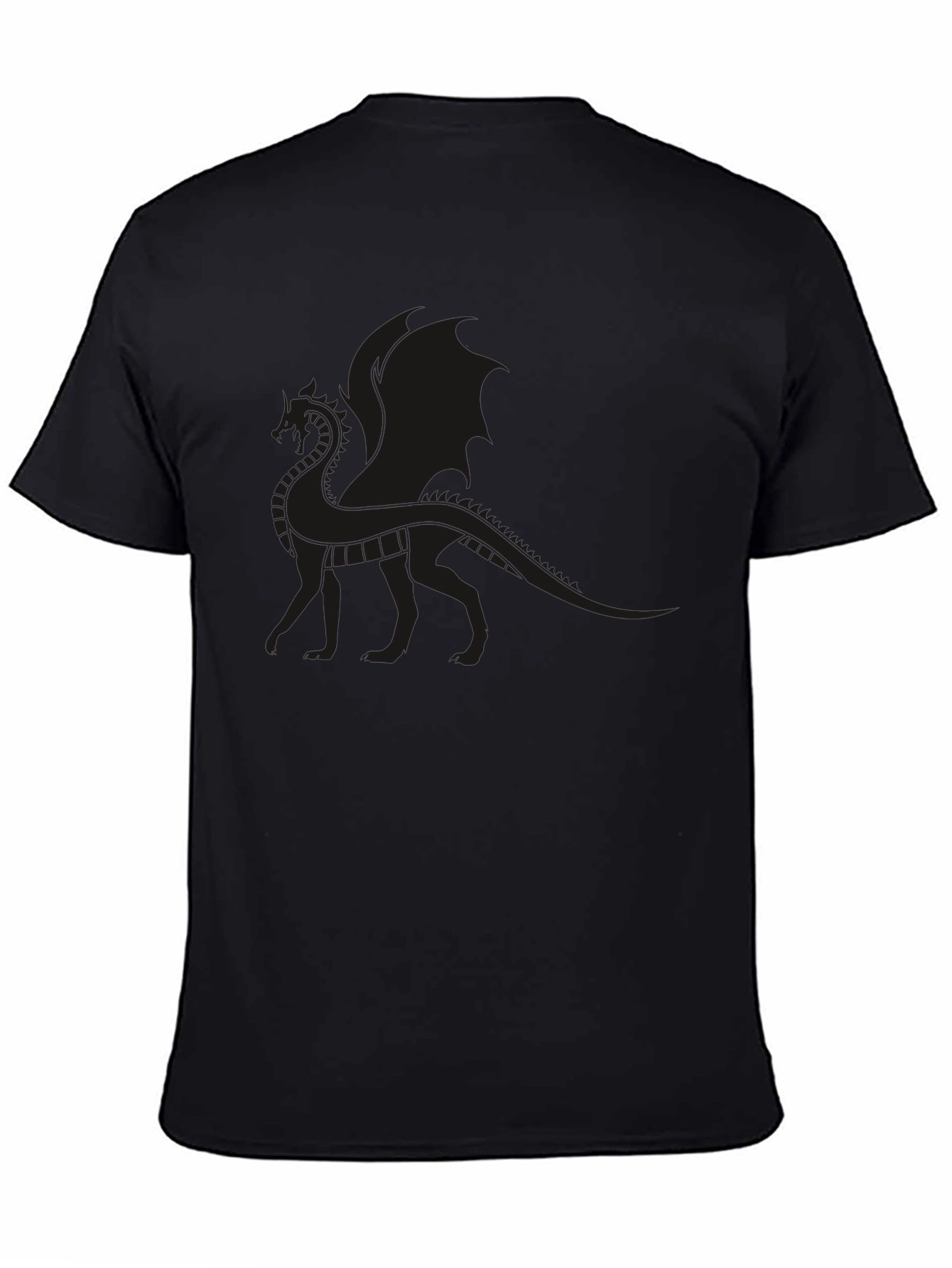 Mens Black Dragon Graphic T-Shirt