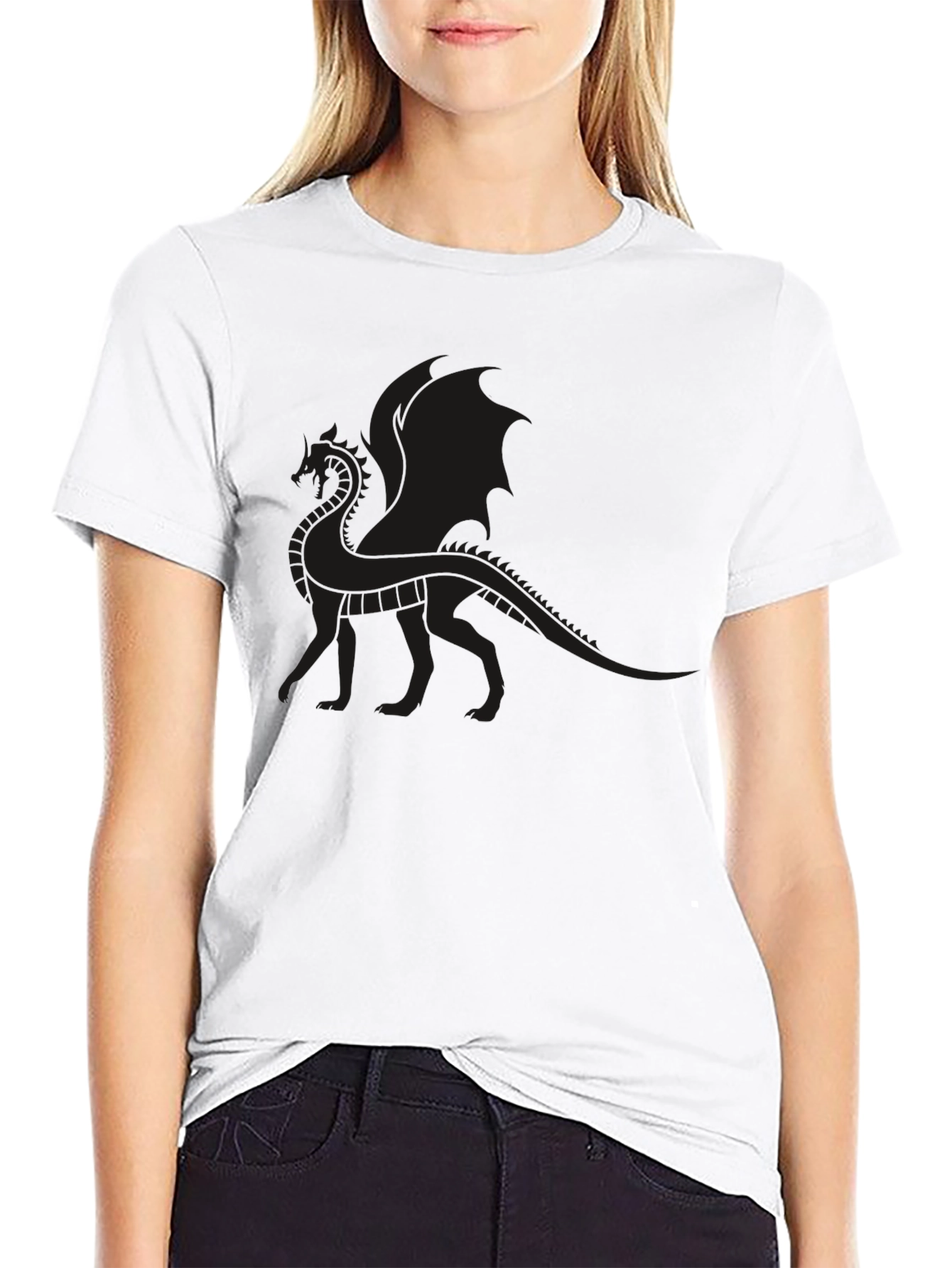 Mens Black Dragon Graphic T-Shirt
