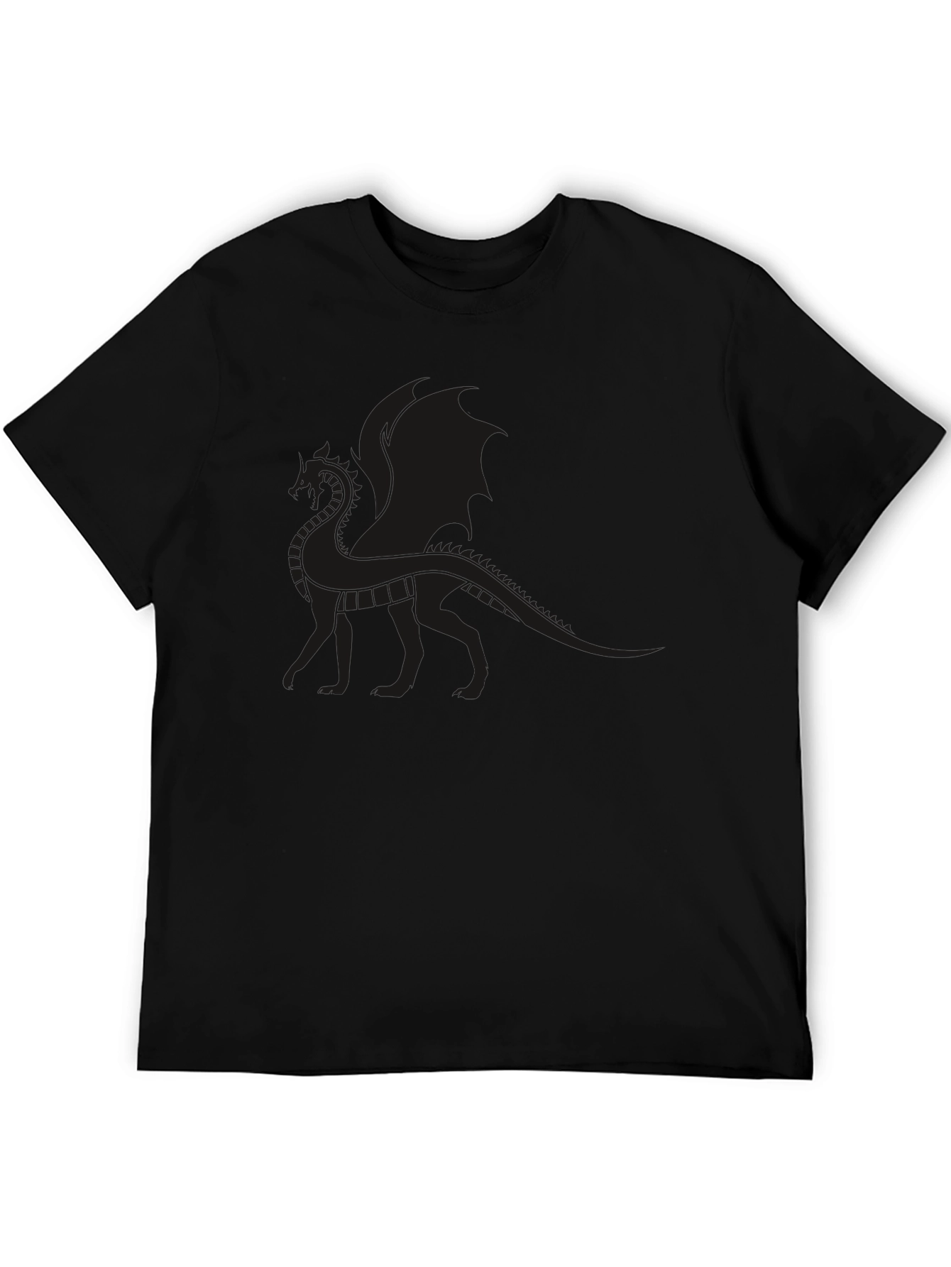 Mens Black Dragon Graphic T-Shirt
