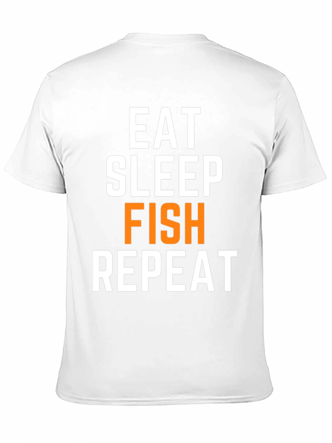 Eat Sleep Fish Repeat Black Graphic T-Shirt
