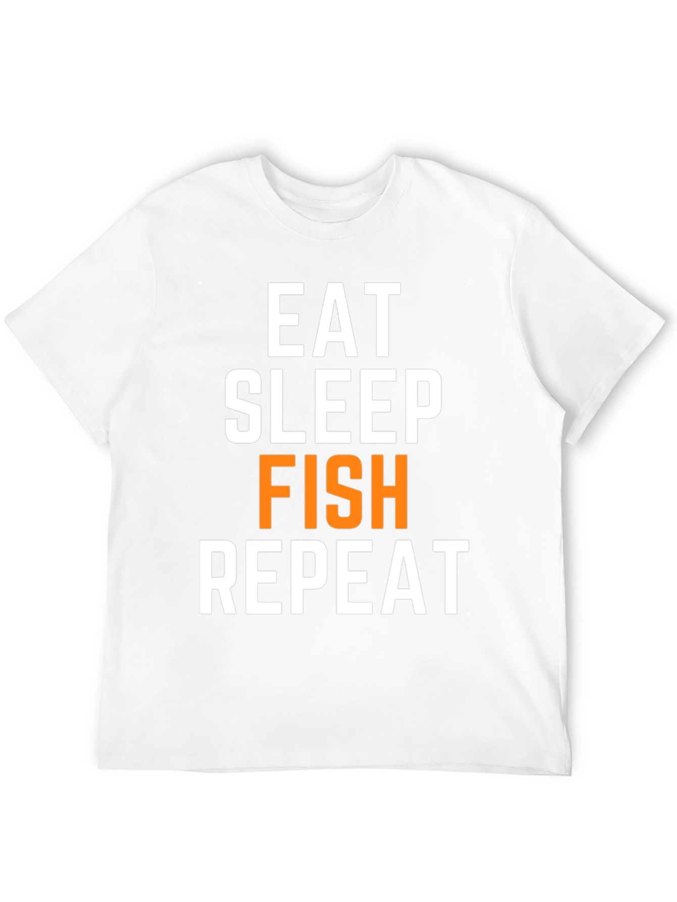 Eat Sleep Fish Repeat Black Graphic T-Shirt