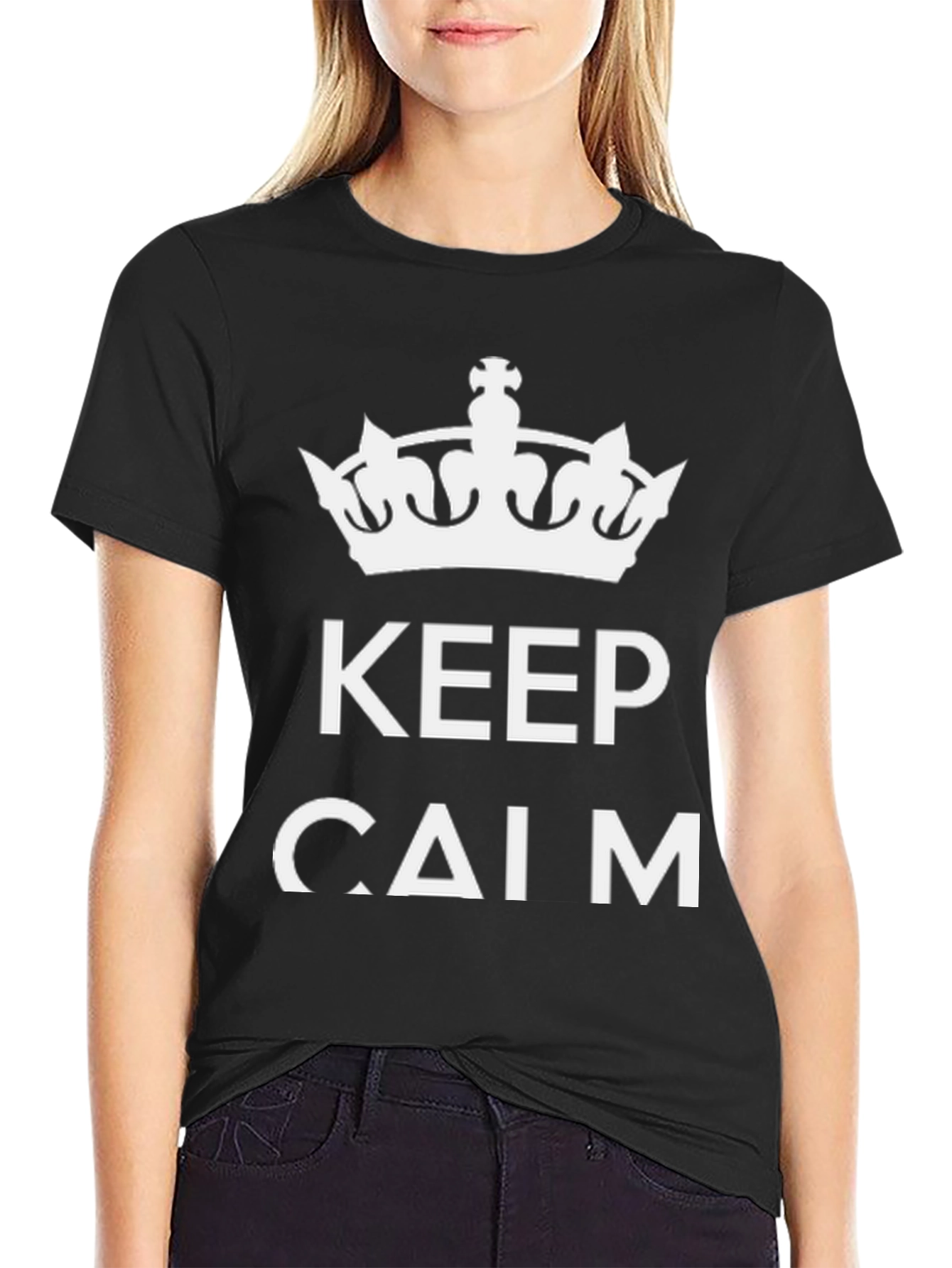 Keep Calm Graphic Tee - Black T-Shirt