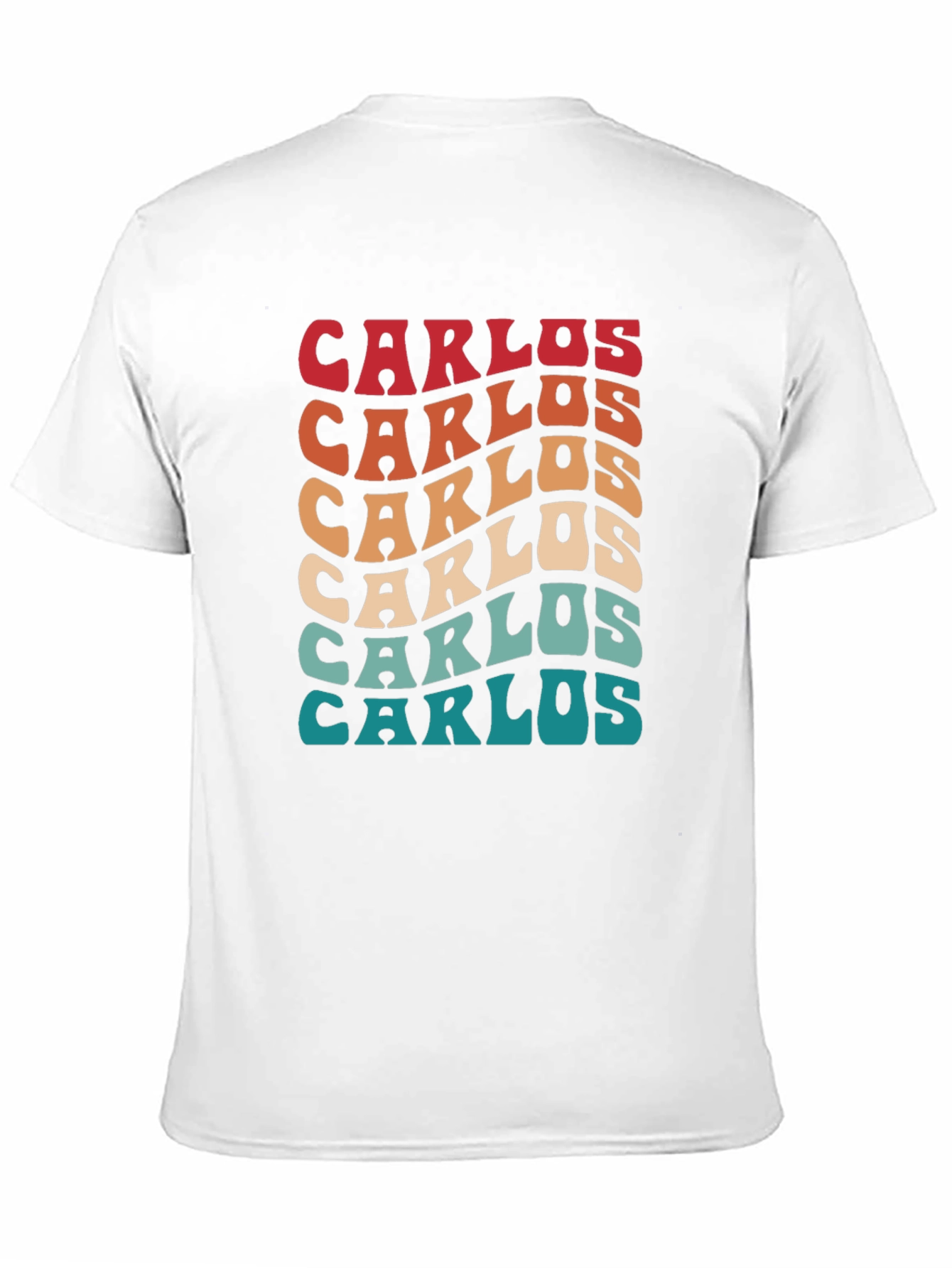 Carlos Retro Wavy Text T-Shirt