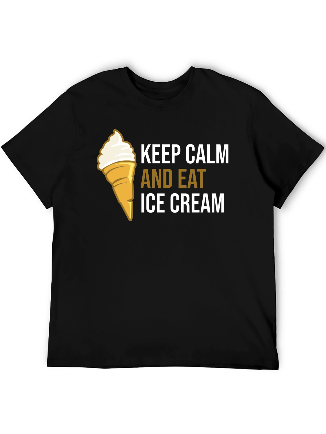 Keep Calm and Eat Ice Cream Graphic T-Shirt