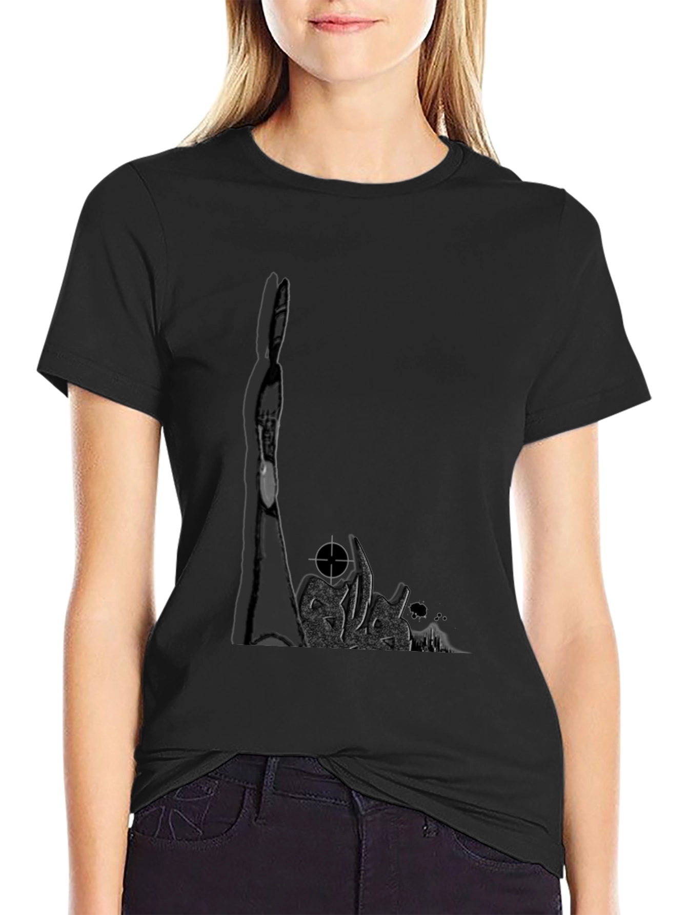 Edgy Graphic Tee - Dark Rabbit Target T-Shirt