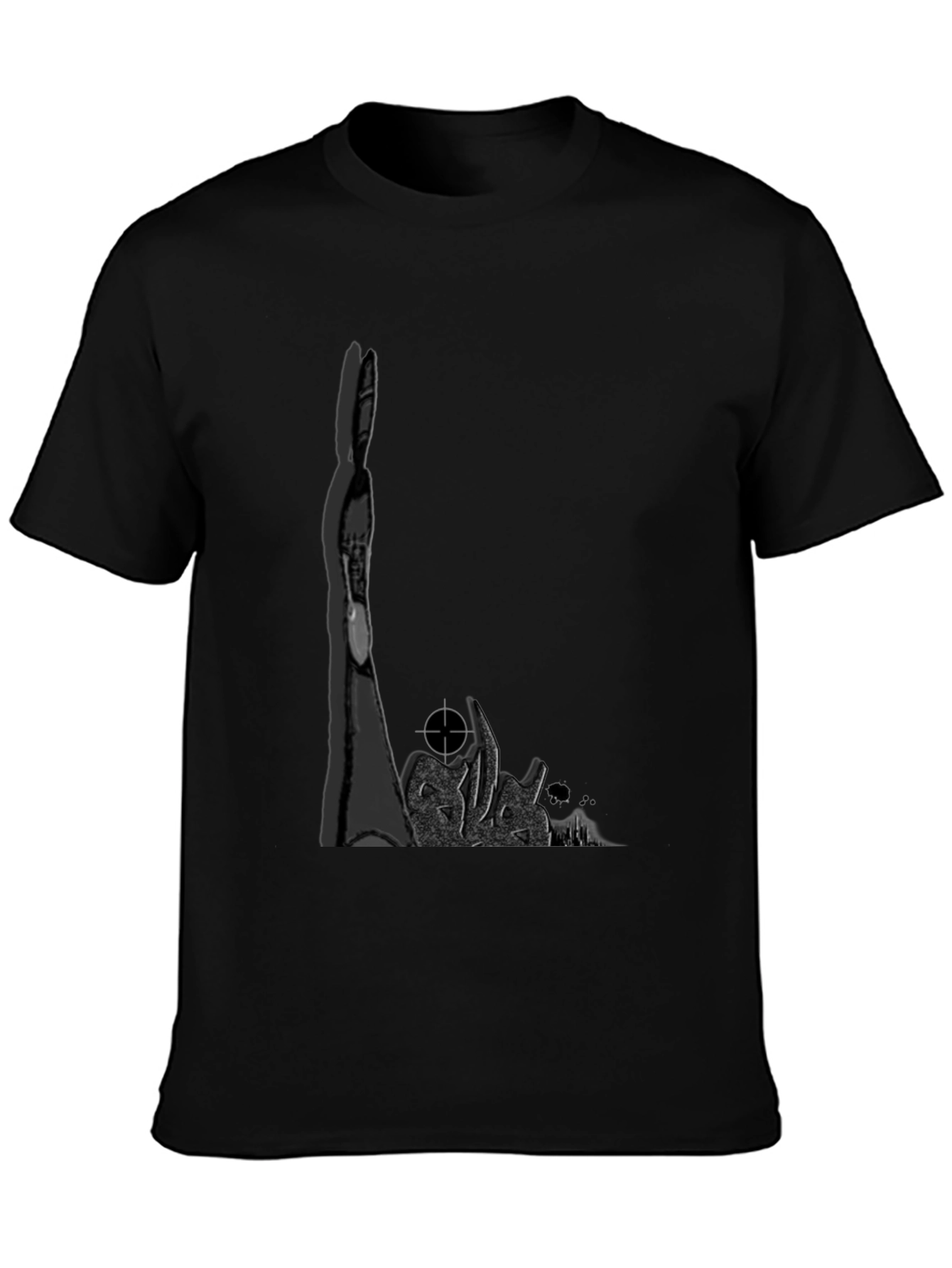 Edgy Graphic Tee - Dark Rabbit Target T-Shirt