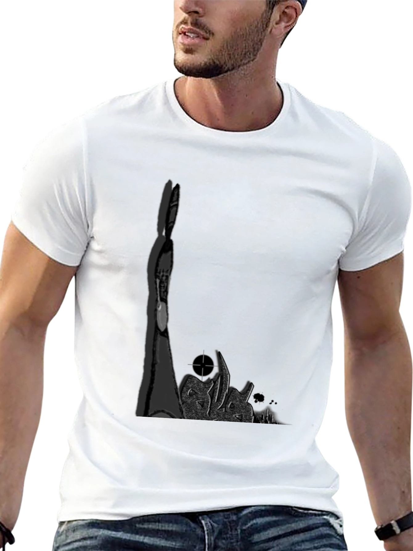 Edgy Graphic Tee - Dark Rabbit Target T-Shirt