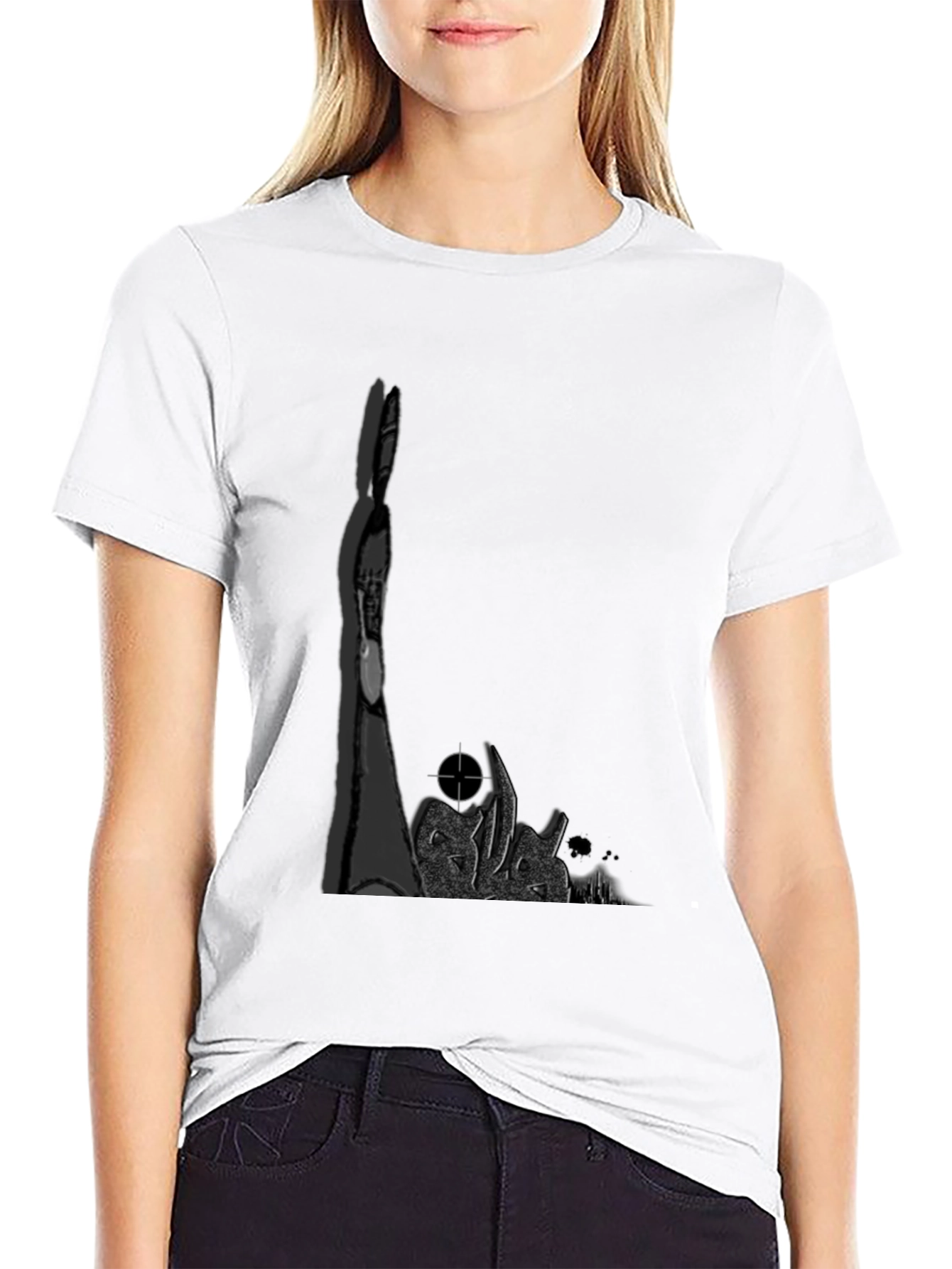 Edgy Graphic Tee - Dark Rabbit Target T-Shirt