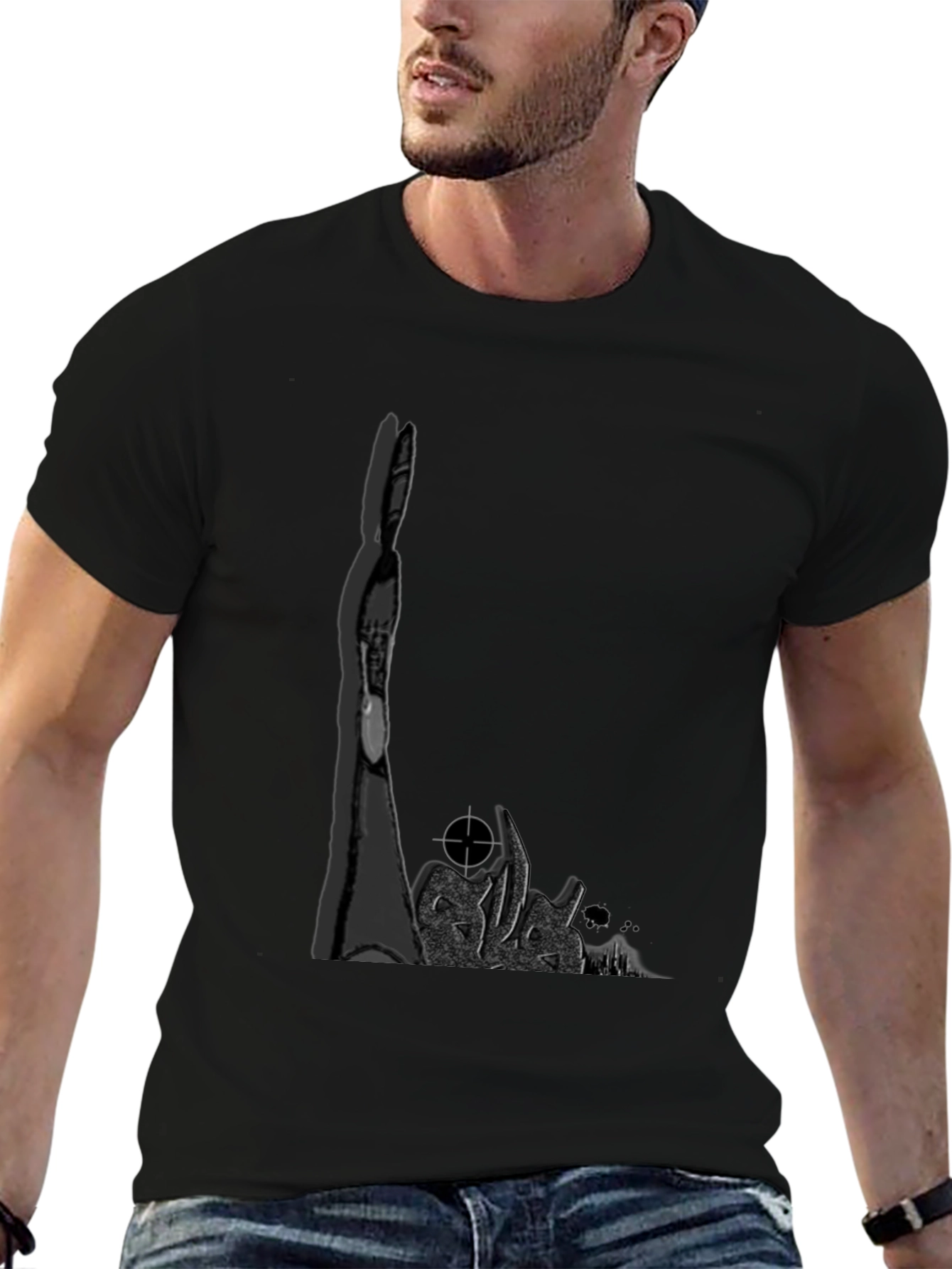 Edgy Graphic Tee - Dark Rabbit Target T-Shirt