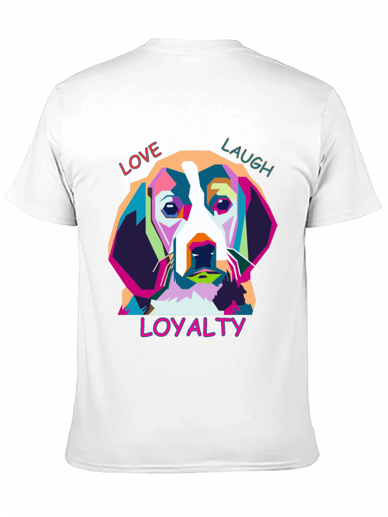 Love Laugh Loyalty Dog T-Shirt - Black
