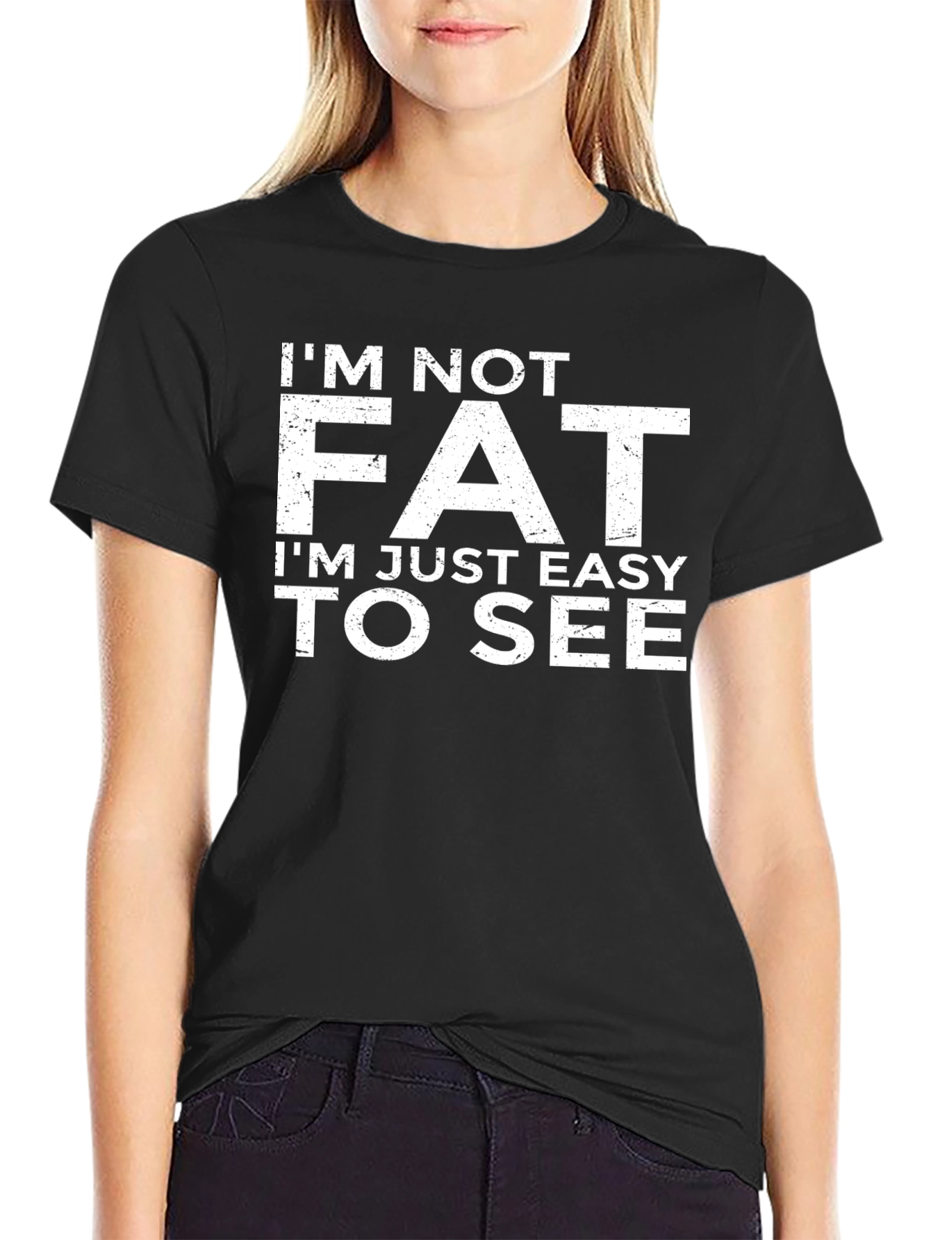 Im Not Fat T-Shirt Funny Slogan Tee