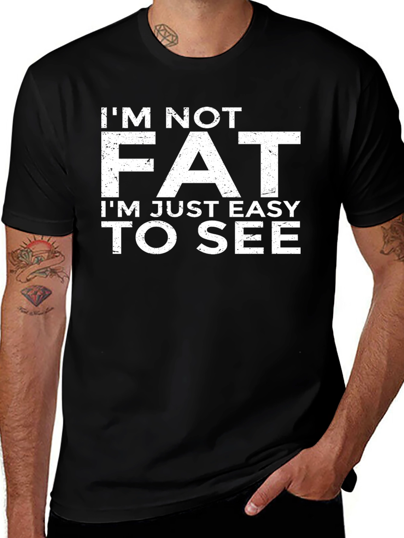 Im Not Fat T-Shirt Funny Slogan Tee
