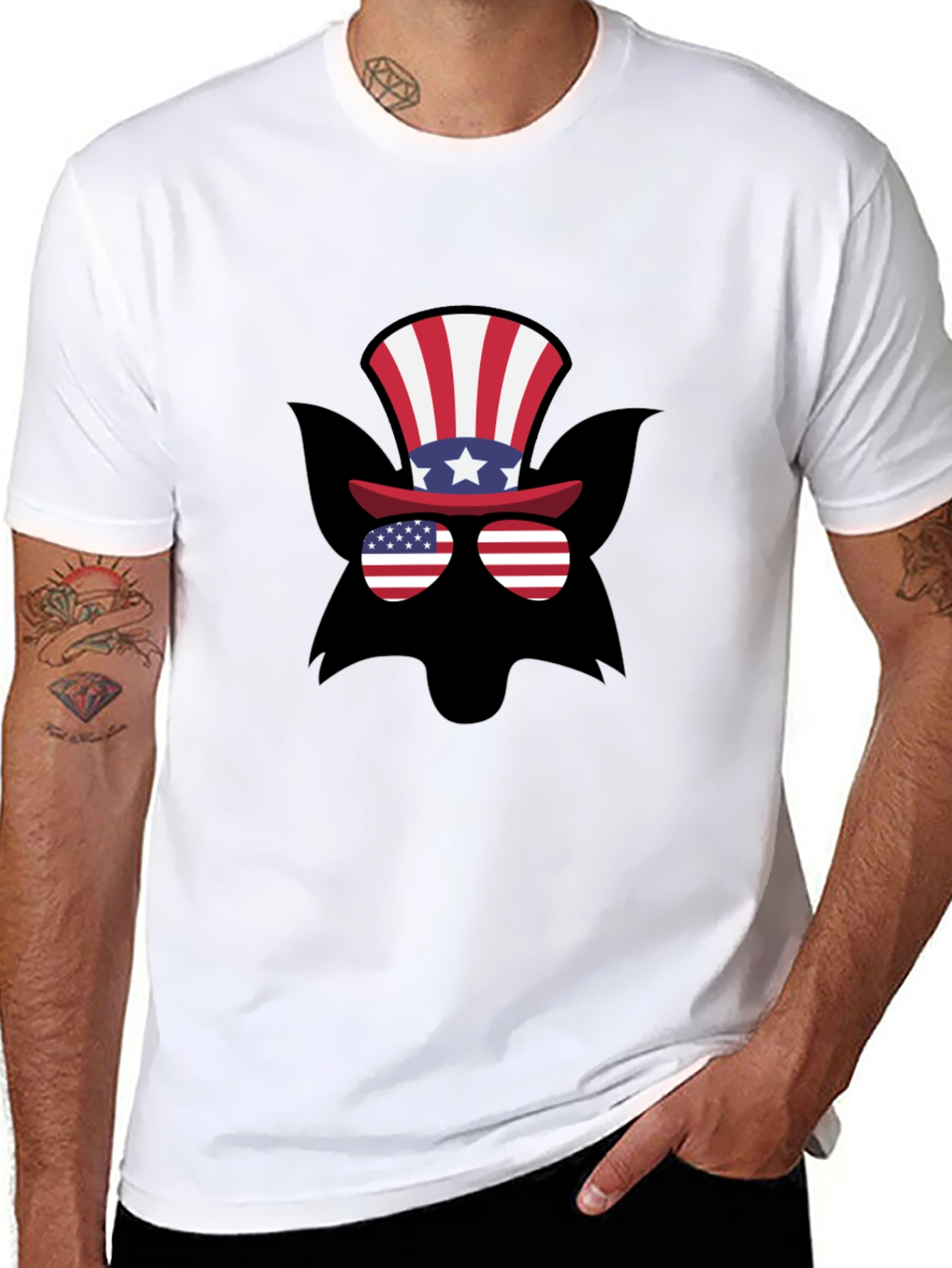 Patriotic Fox T-Shirt - USA Design