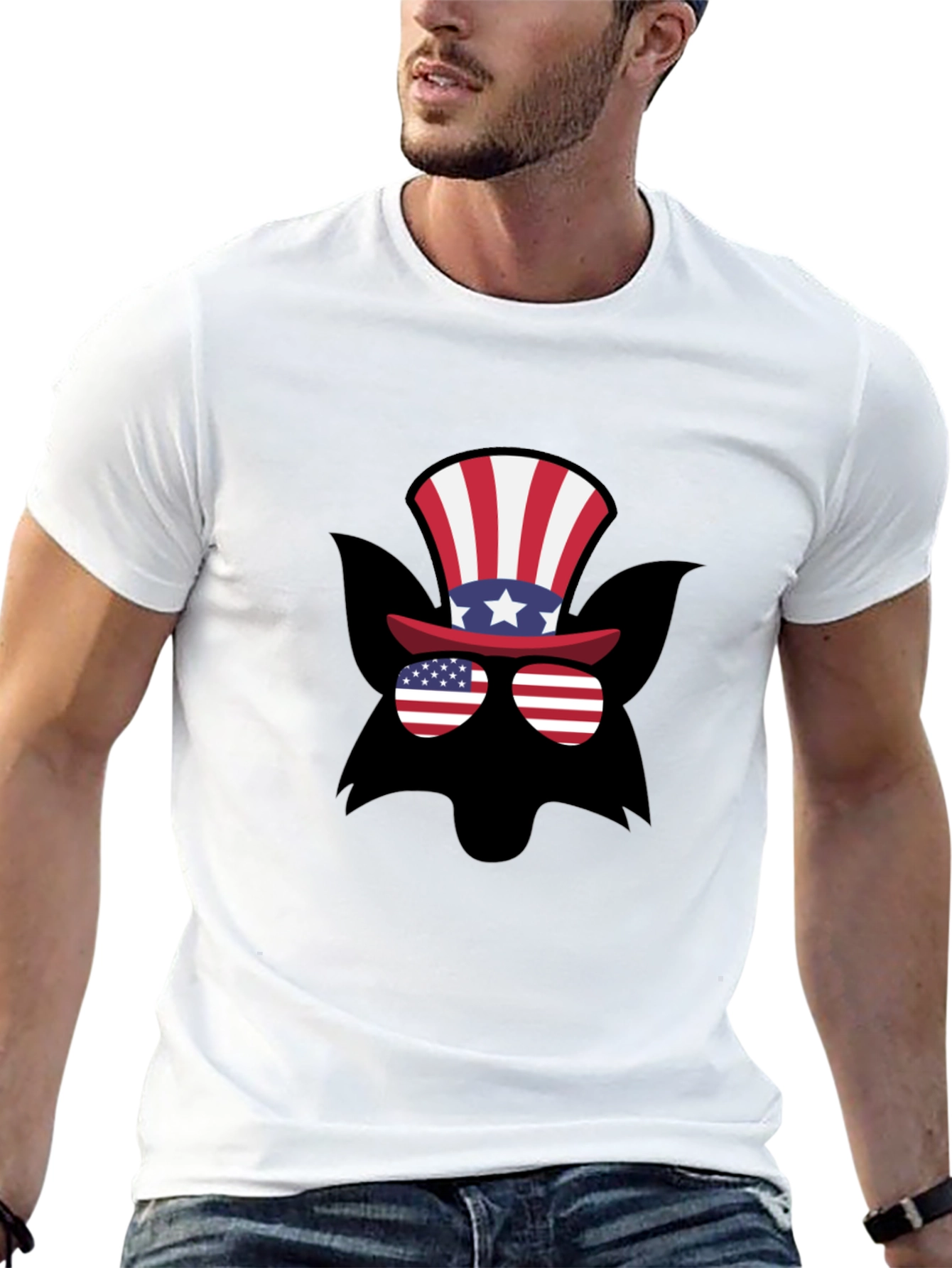 Patriotic Fox T-Shirt - USA Design