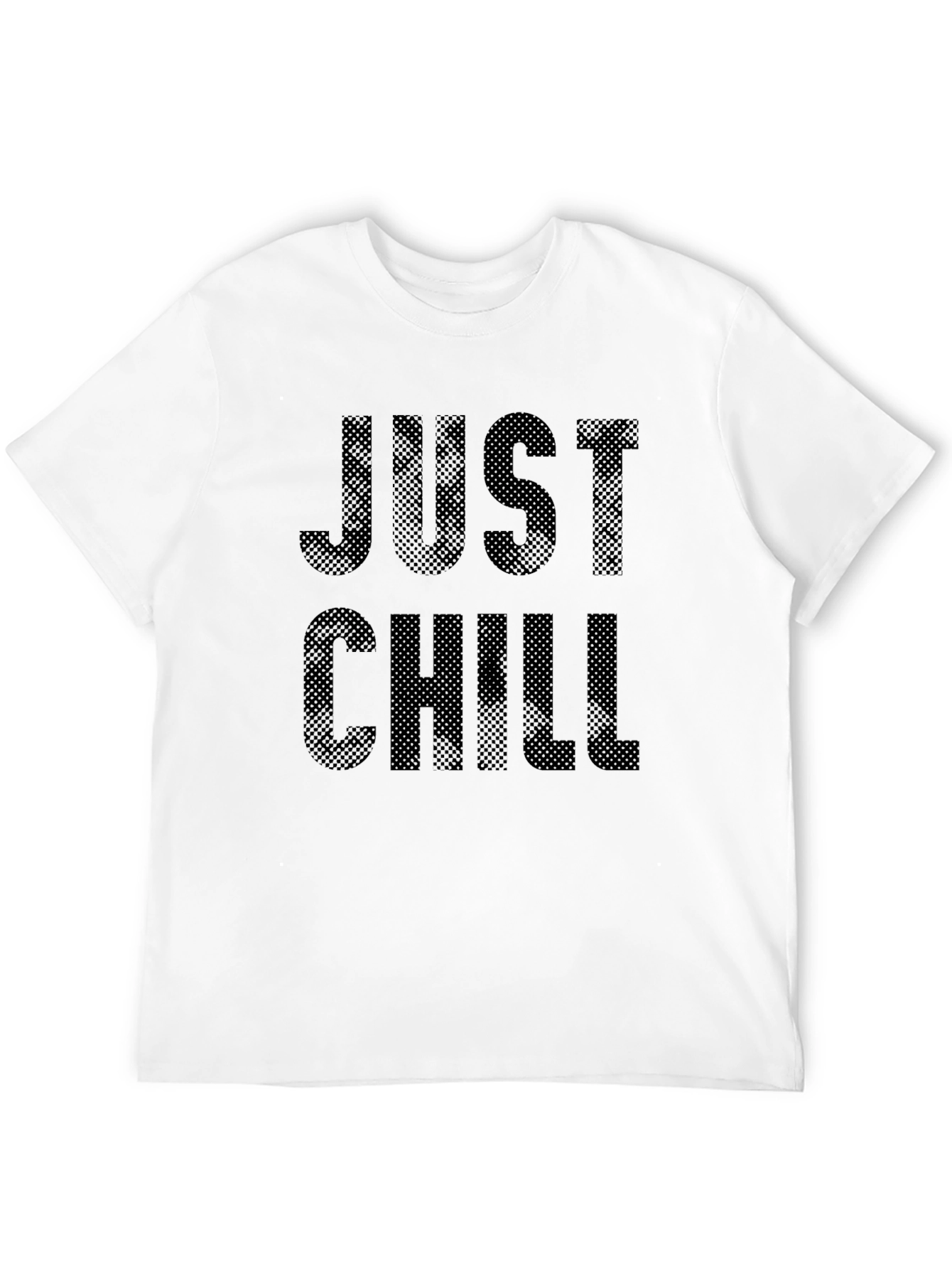 Just Chill Black Graphic T-Shirt Casual Wear