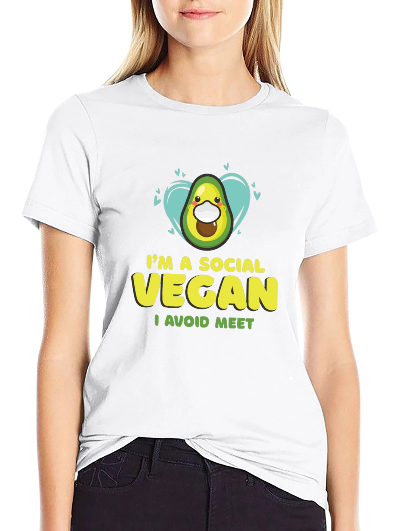 Social Vegan T-Shirt - Avocado Humor Tee