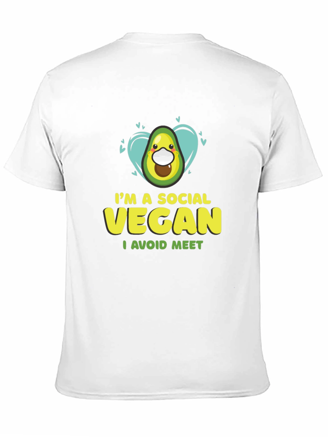 Social Vegan T-Shirt - Avocado Humor Tee