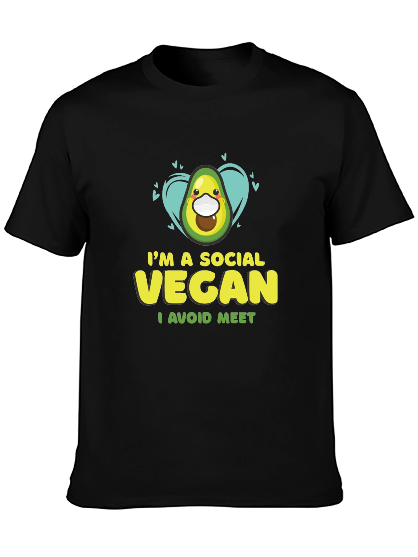 Social Vegan T-Shirt - Avocado Humor Tee