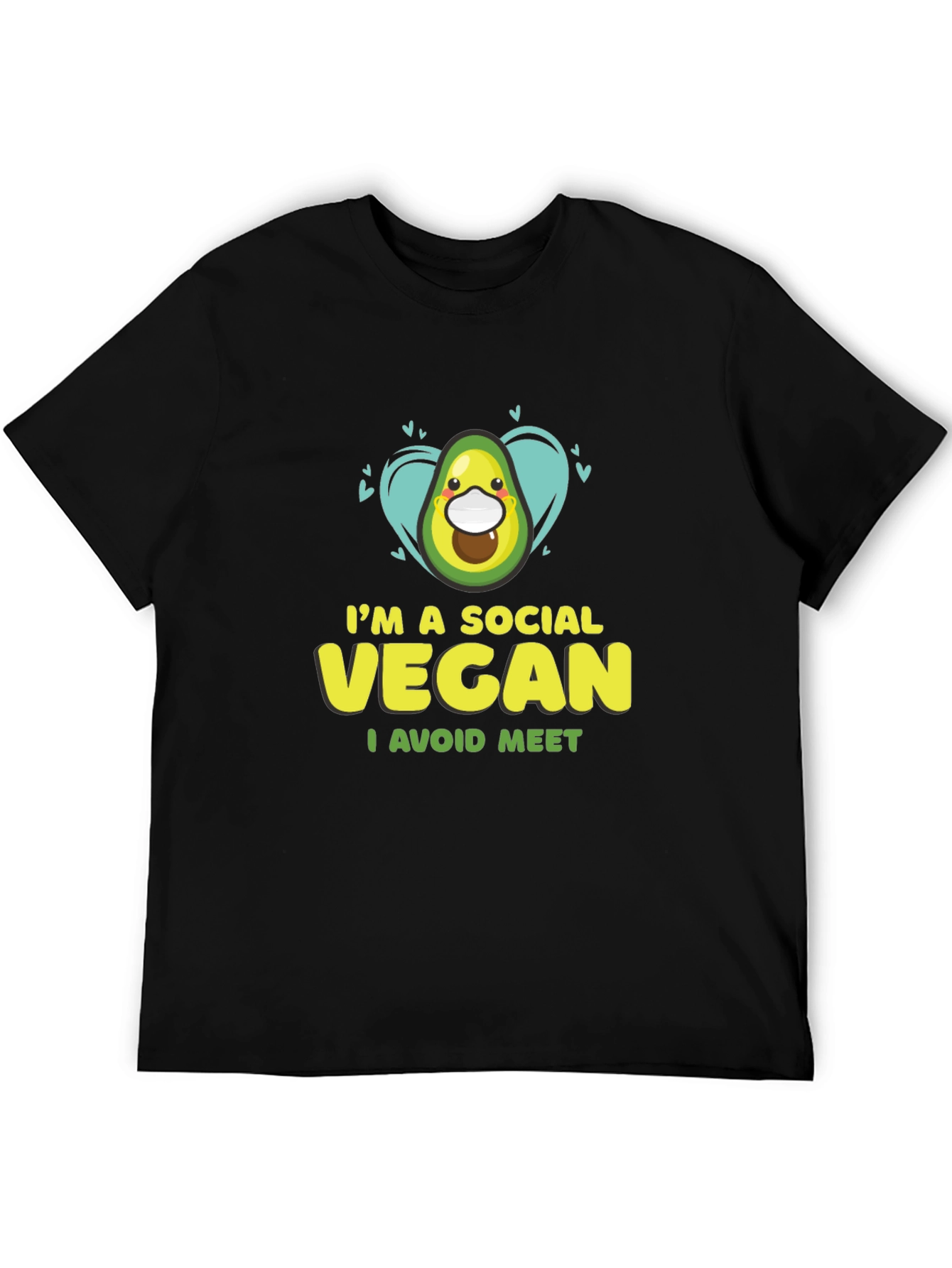 Social Vegan T-Shirt - Avocado Humor Tee
