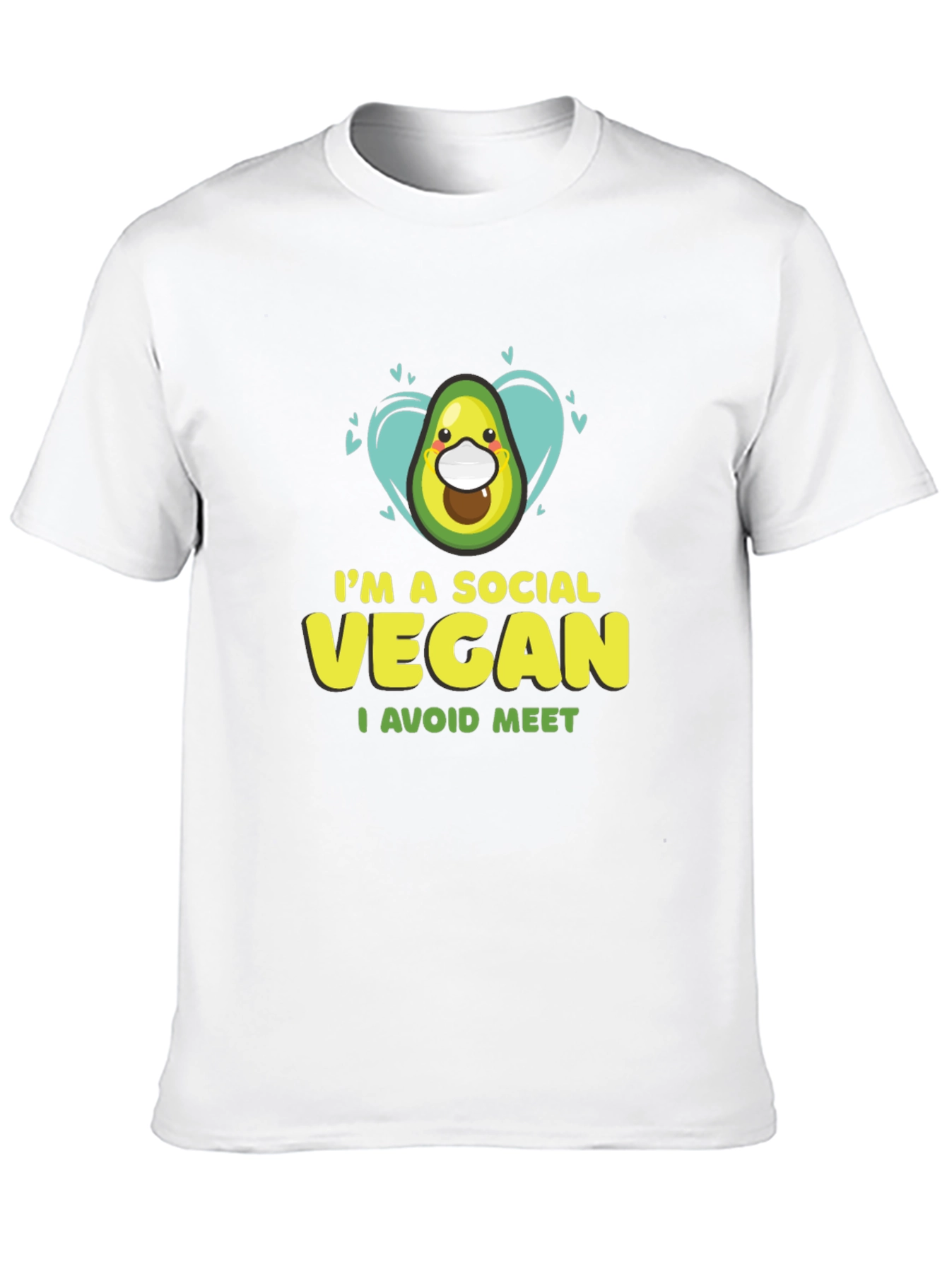 Social Vegan T-Shirt - Avocado Humor Tee