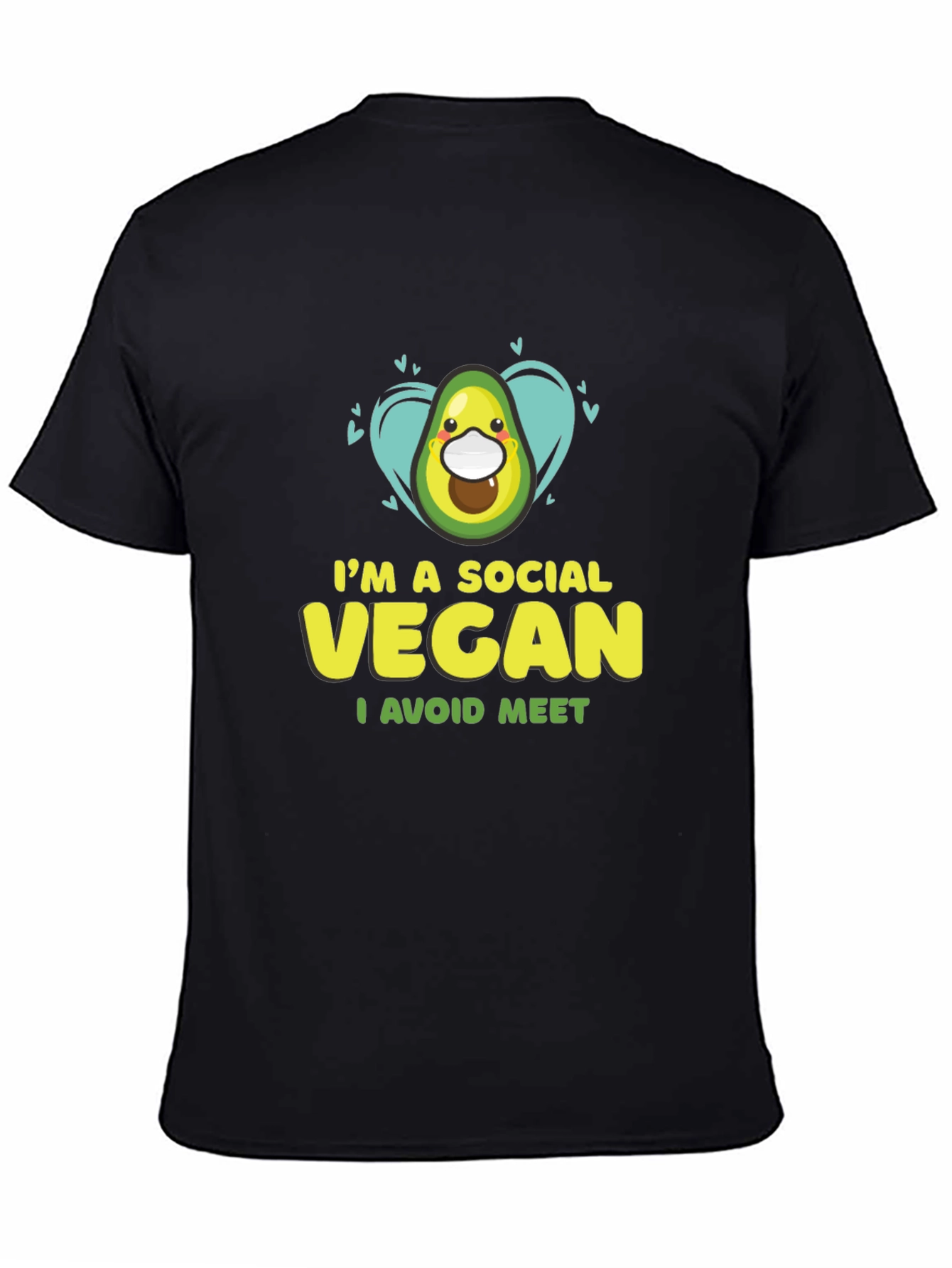Social Vegan T-Shirt - Avocado Humor Tee