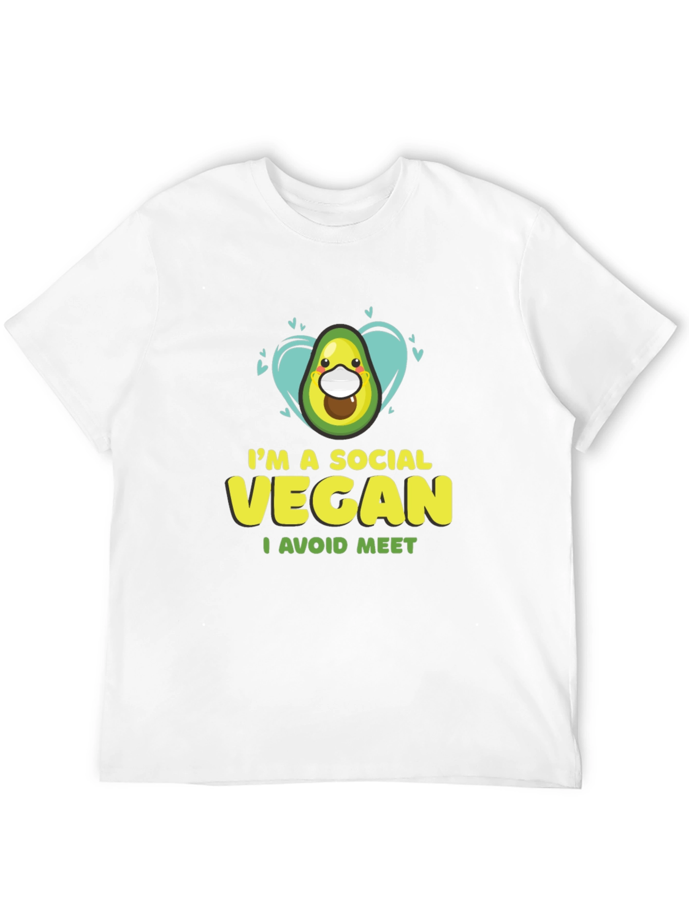 Social Vegan T-Shirt - Avocado Humor Tee