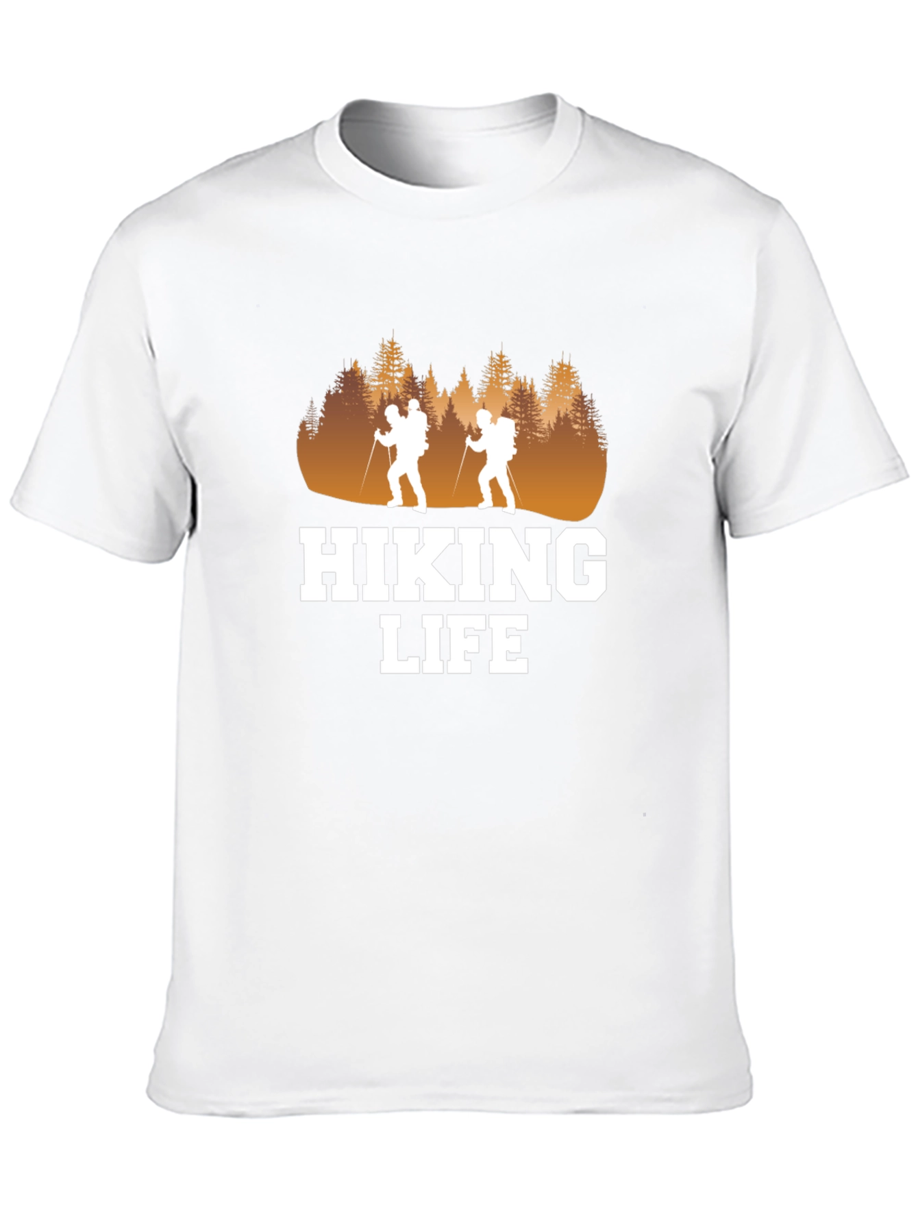 Hiking Life Graphic Tee - Black Cotton T-Shirt