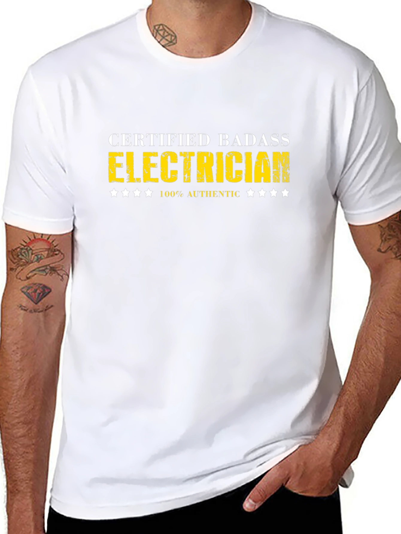Certified Badass Electrician Graphic Tee